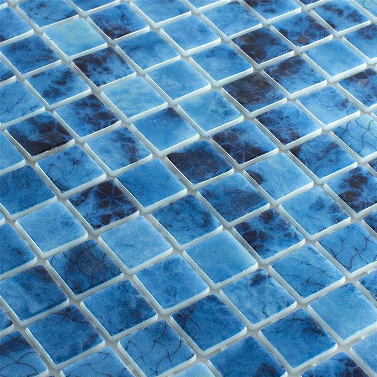 Mozaik Staklo Za Bazene Baltic Plava 25x25mm