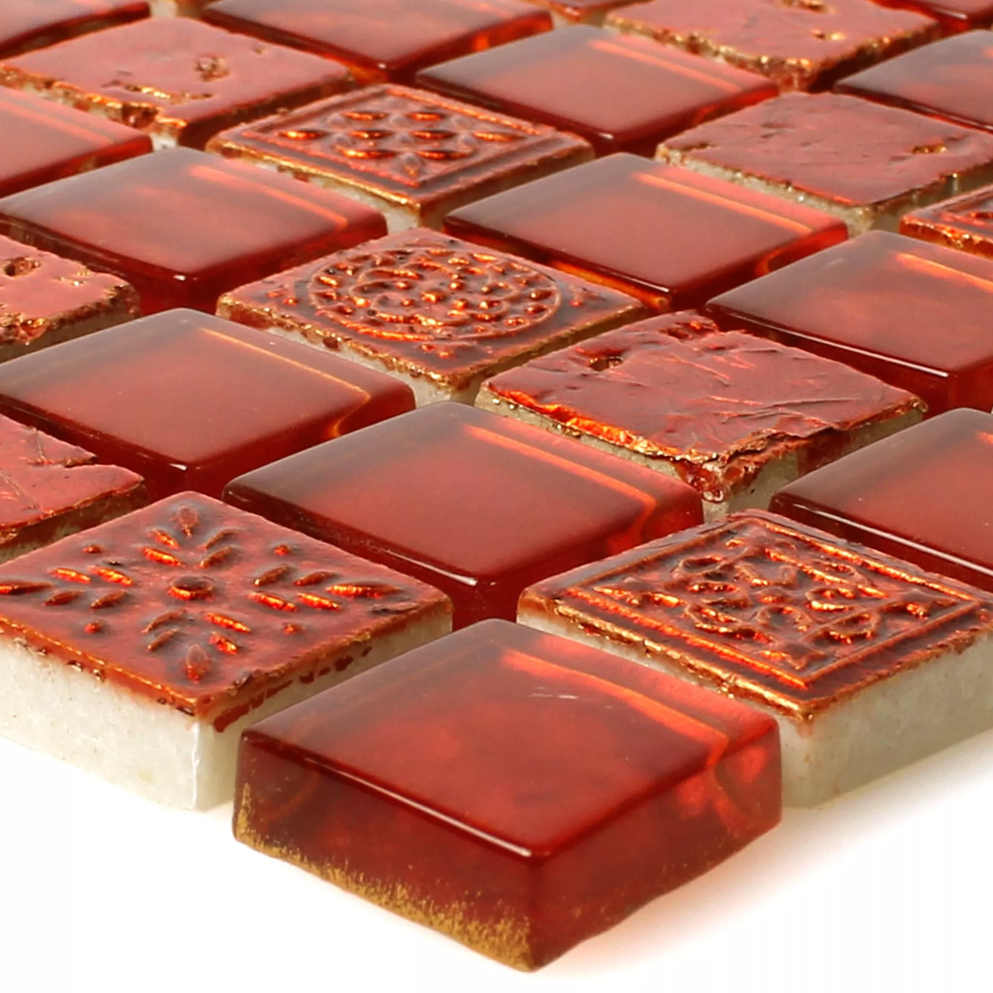 Mozaik Pločice Georgia Staklo Prirodni Kamen Mix Crvena Mozaik Pločice Georgia Staklo Prirodni Kamen Mix Crvena