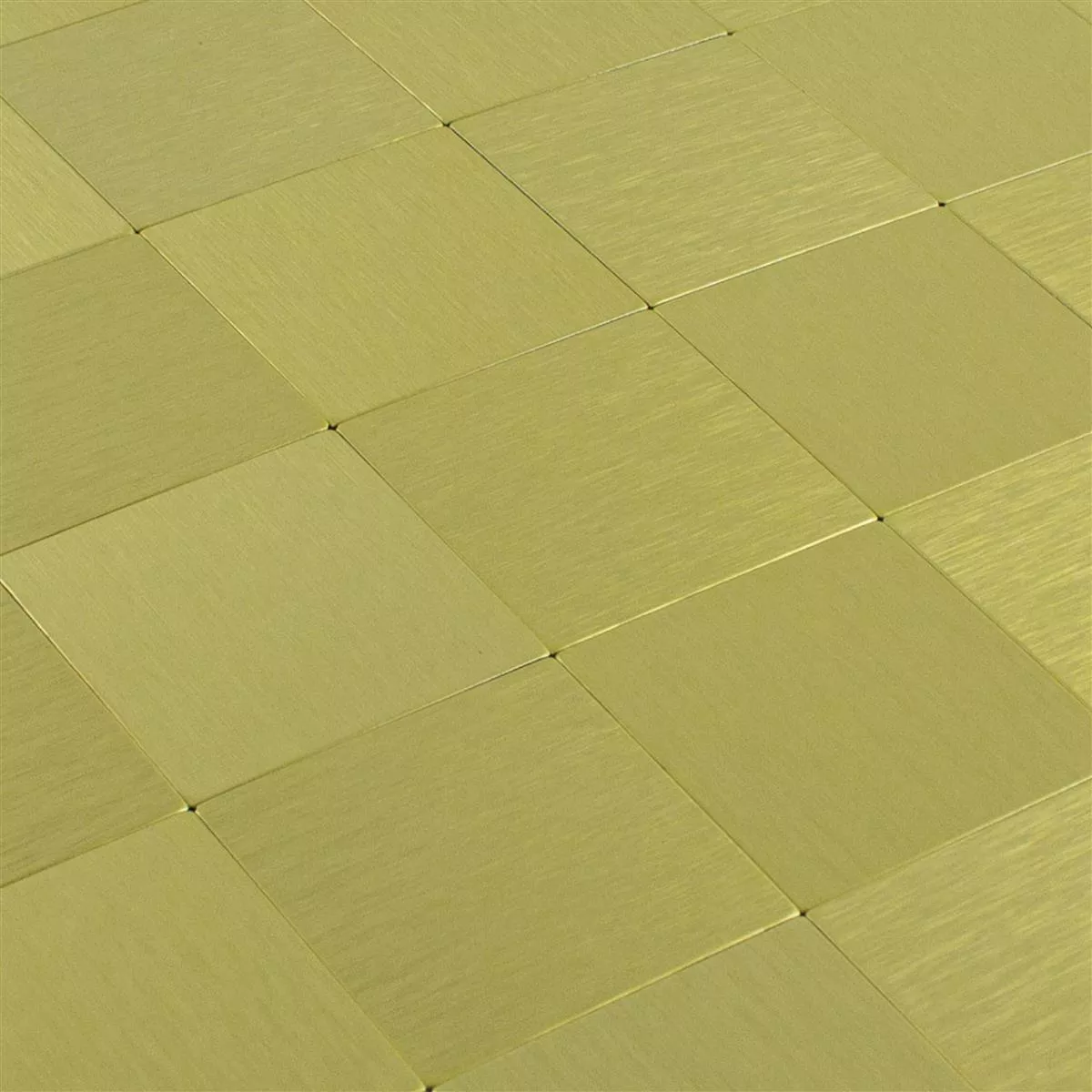 Mozaik Pločice Metal Samoljepljiv Vryburg Zlatna Kvadrat 48
