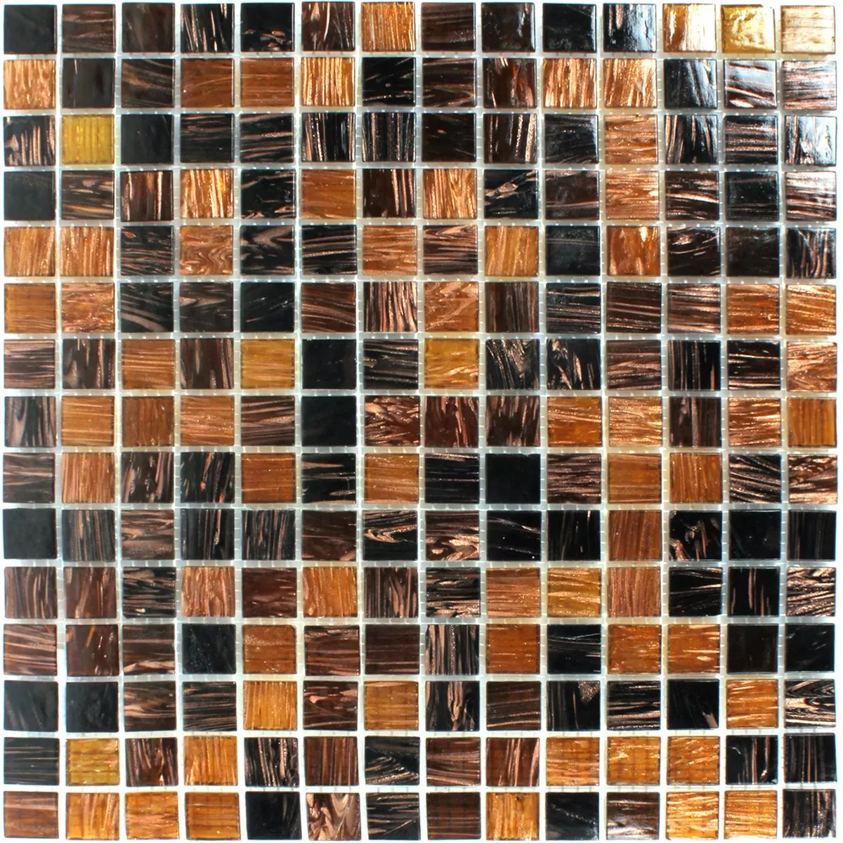 Uzorak Stakleni Mozaik Pločice Goldstar Smeđa Mix
