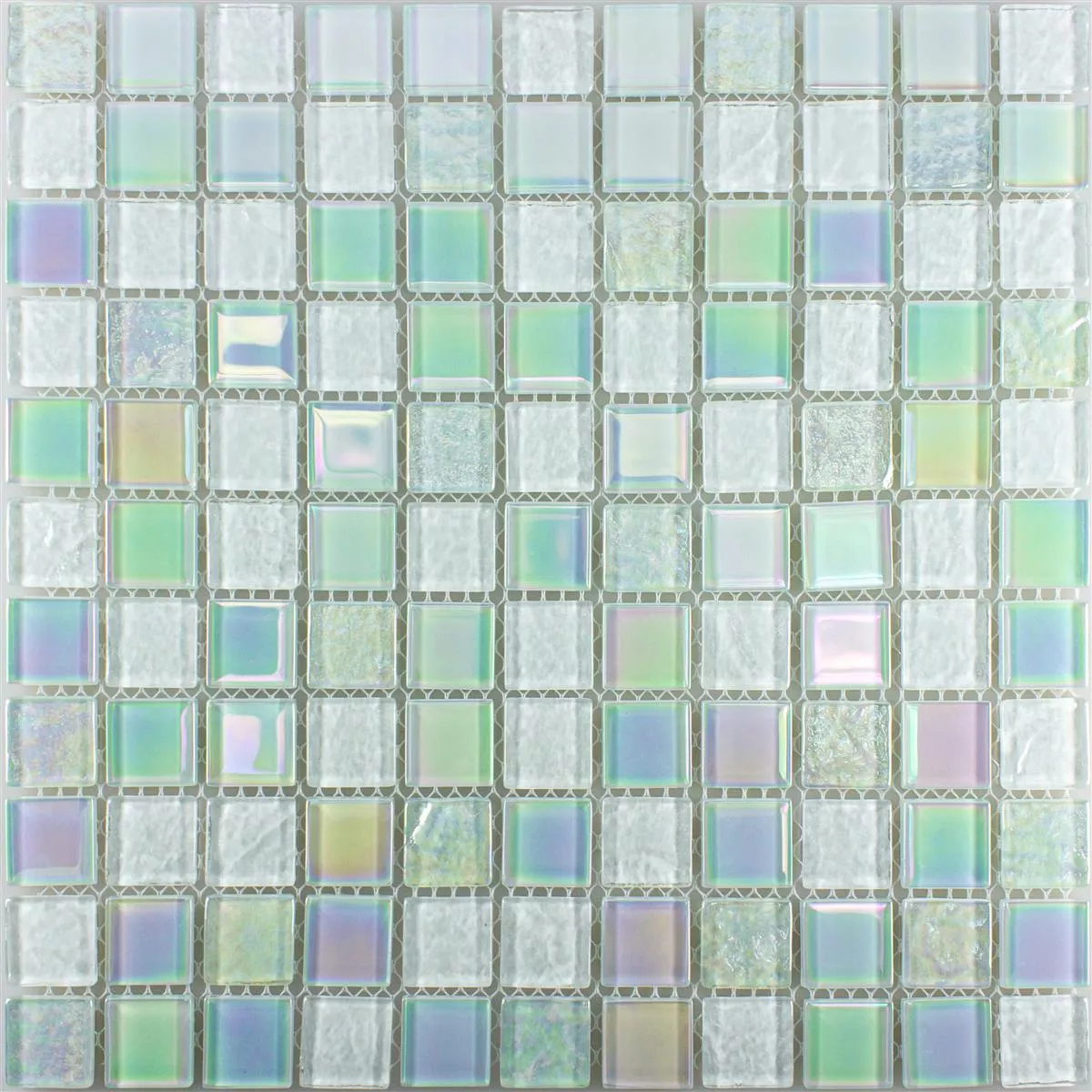 Stakleni Mozaik Pločice Efekt Sedefa Manor Bijela