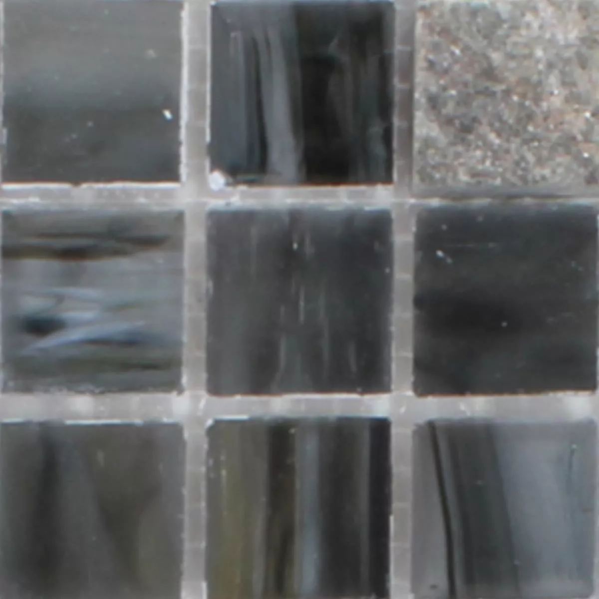 Uzorak Mozaik Staklo Prirodni Kamen Daily Rush Crna Siva