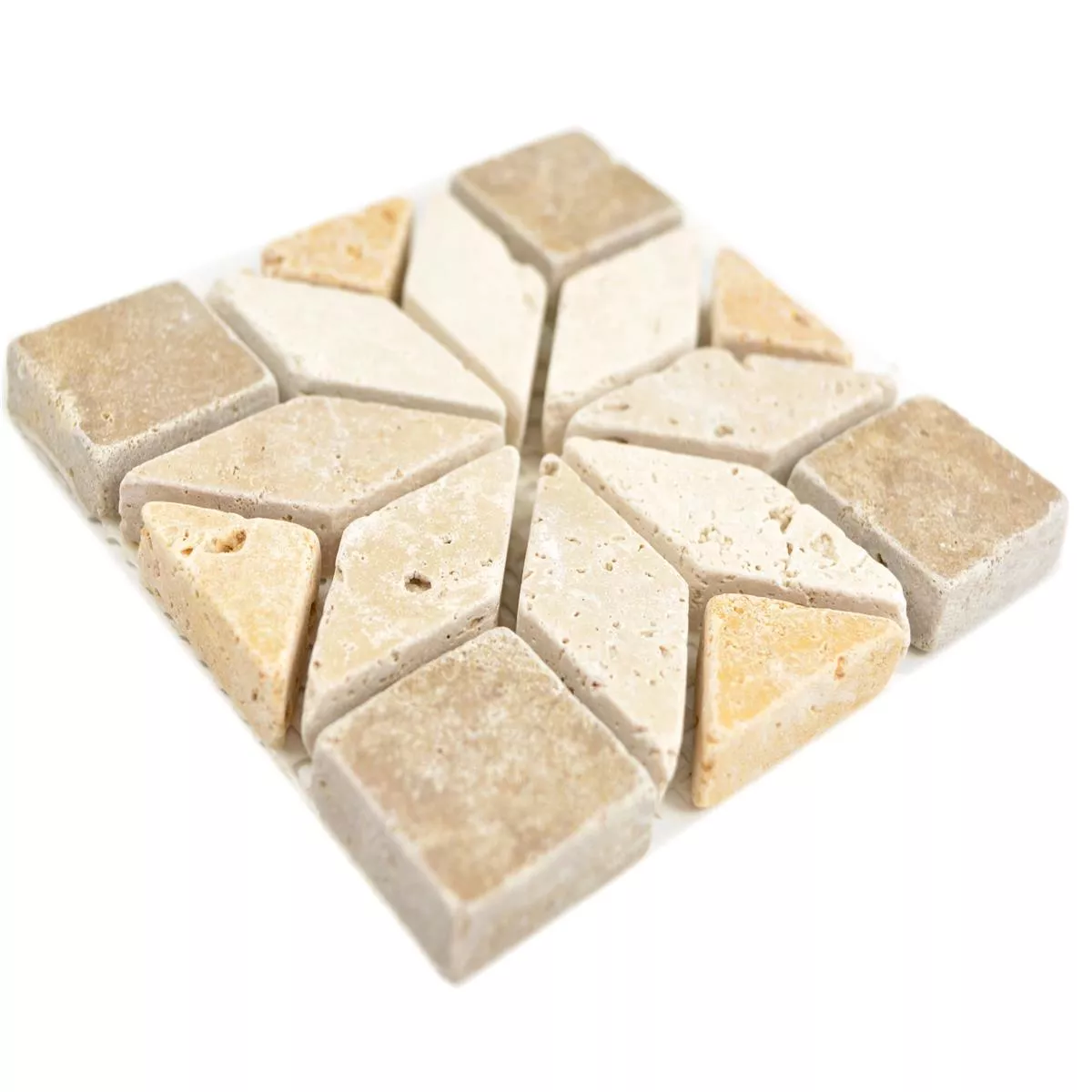 Prirodni Kamen Element Mozaika Drexel Smeđa Bež Zlatna 10x10cm