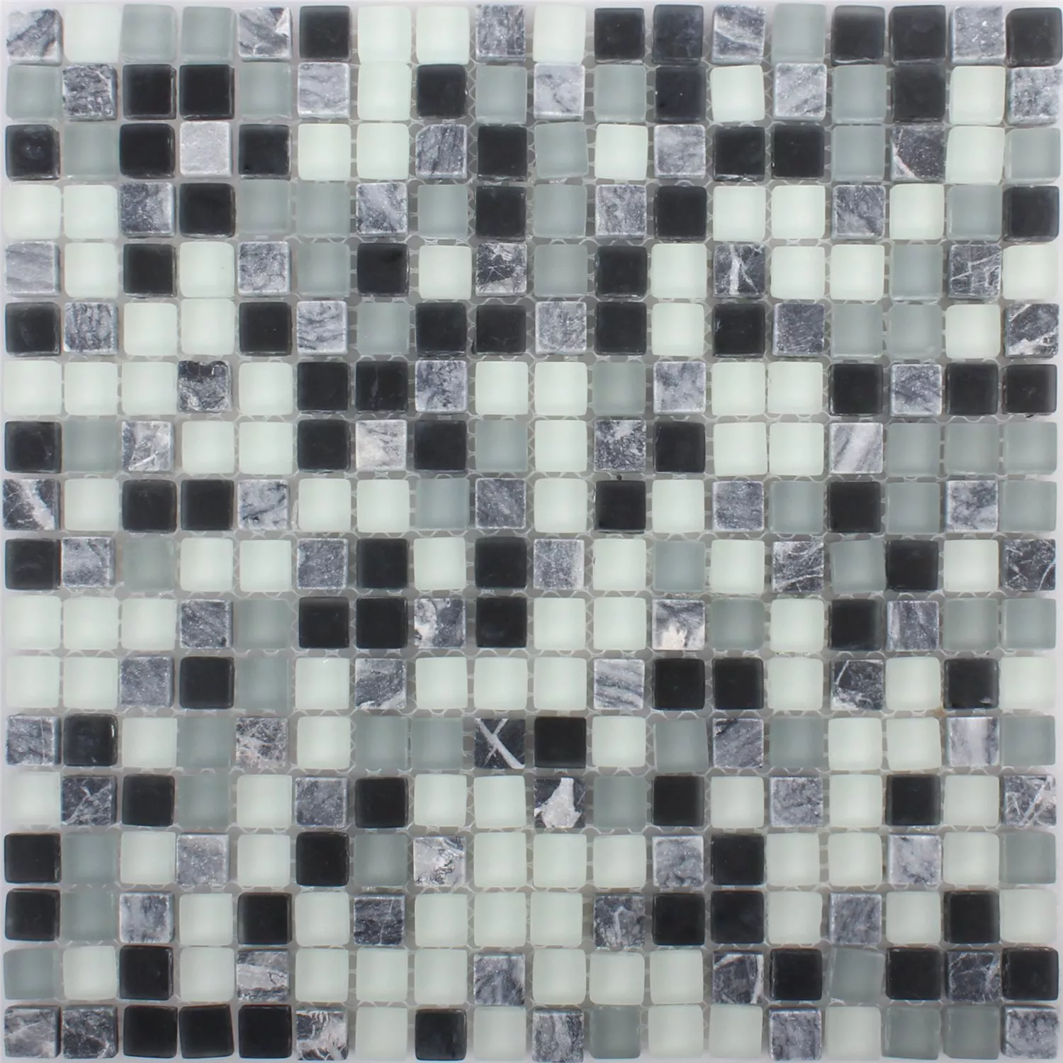 Uzorak Mozaik Pločice Marilia Crna Siva Bijela