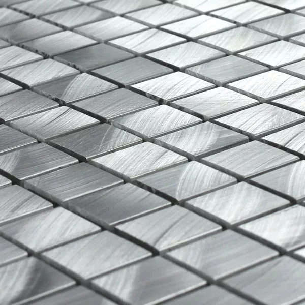 Uzorak Mozaik Pločice Aluminij Mono Srebrna 