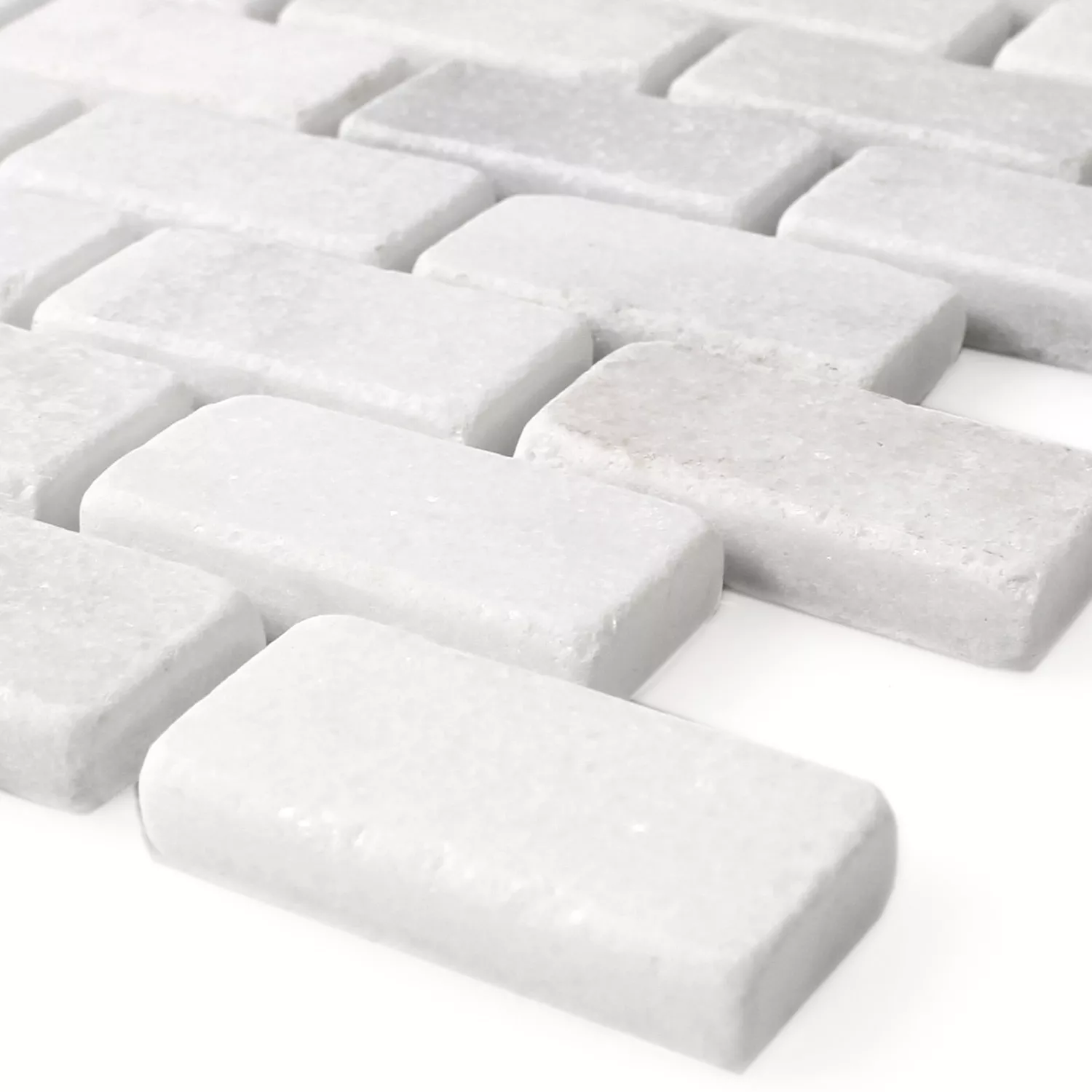 Mozaik Pločice Mramor Prirodni Kamen Treviso Brick Bijela Mozaik Pločice Mramor Prirodni Kamen Treviso Brick Bijela