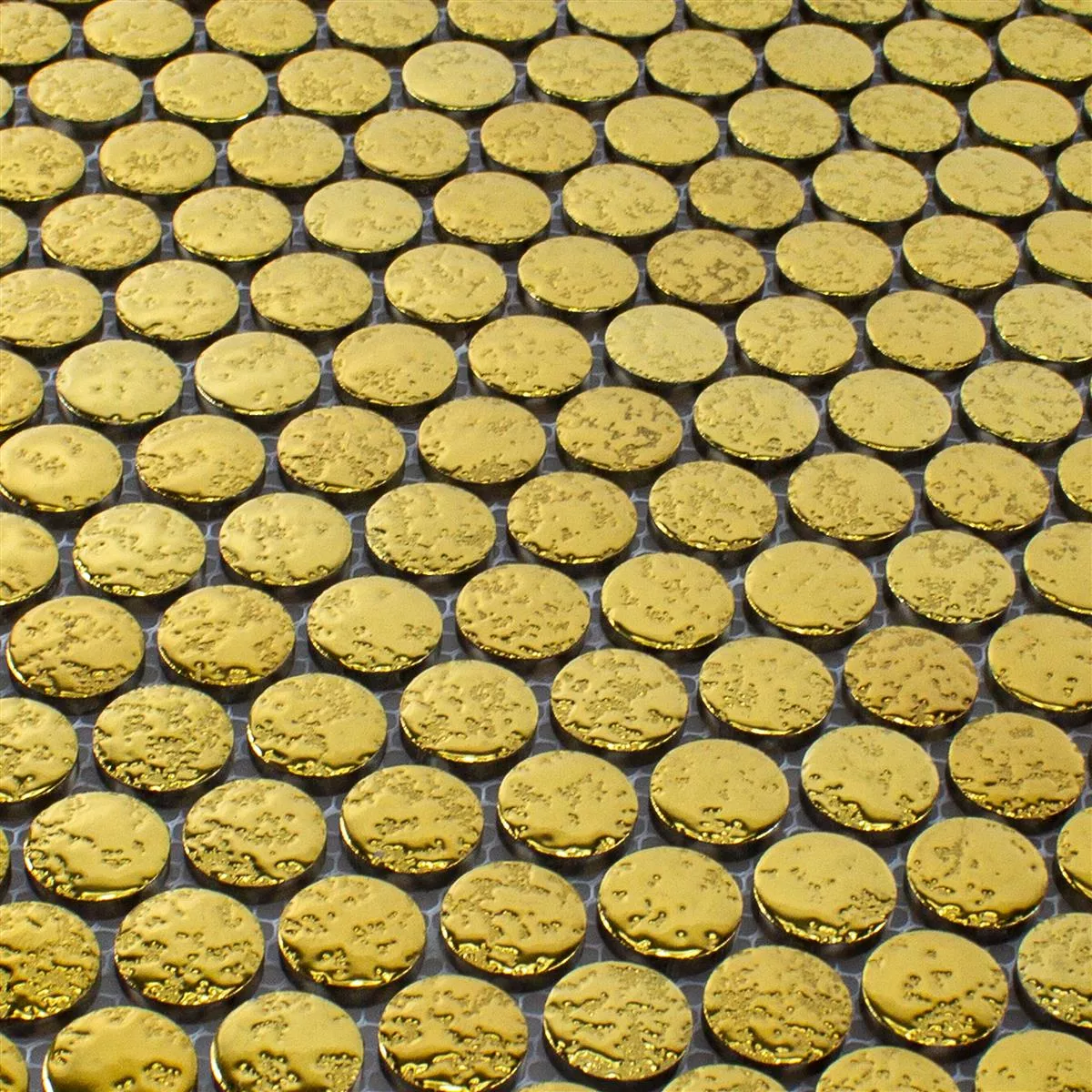 Uzorak Keramika Okrugli Efekt Mozaik Pločice Meneksche Zlatna