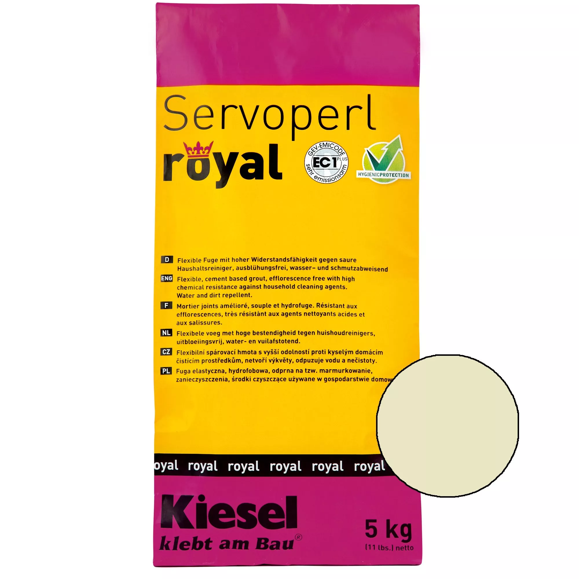 Kiesel Servoperl Royal - Fleksibilni Spoj Koji Odbija Vodu I Prljavštinu (5 Kg Jasmin)