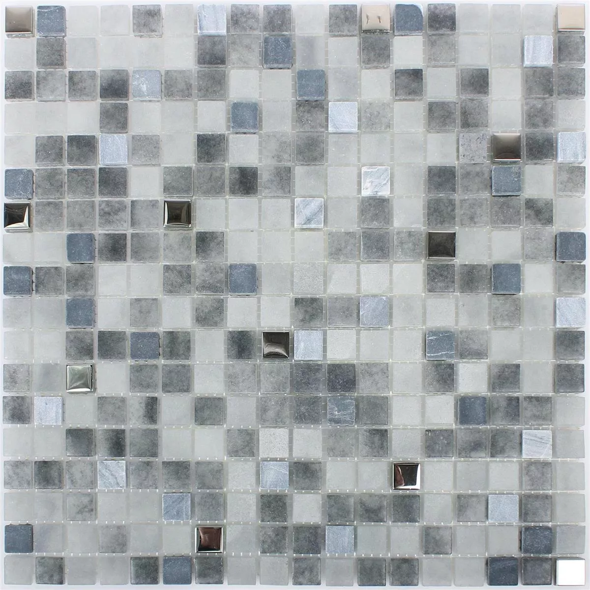 Mozaik Pločice Staklo Prirodni Kamen Mix Freyland Crna