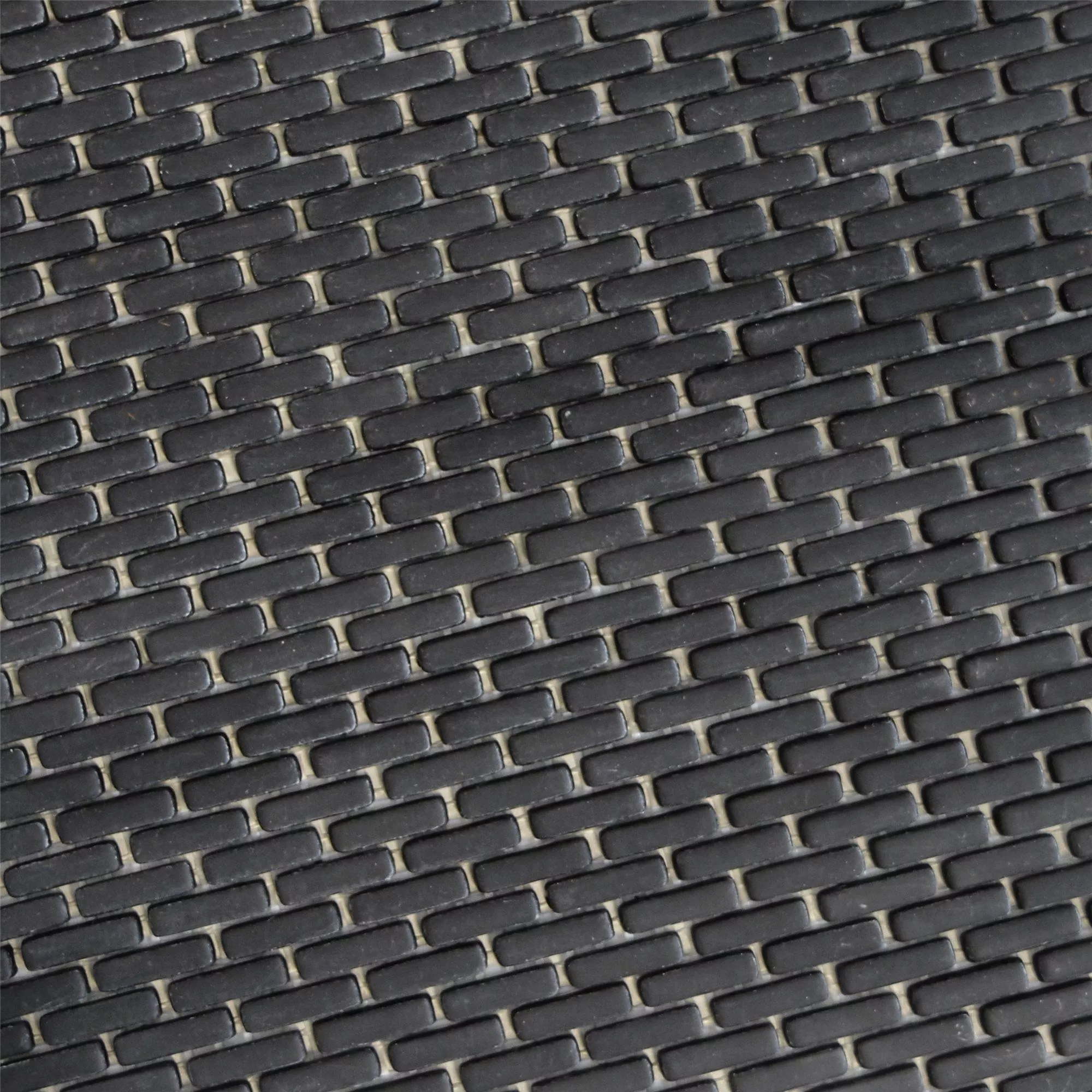 Uzorak Stakleni Mozaik Pločice Kassandra Crna Brick Mat