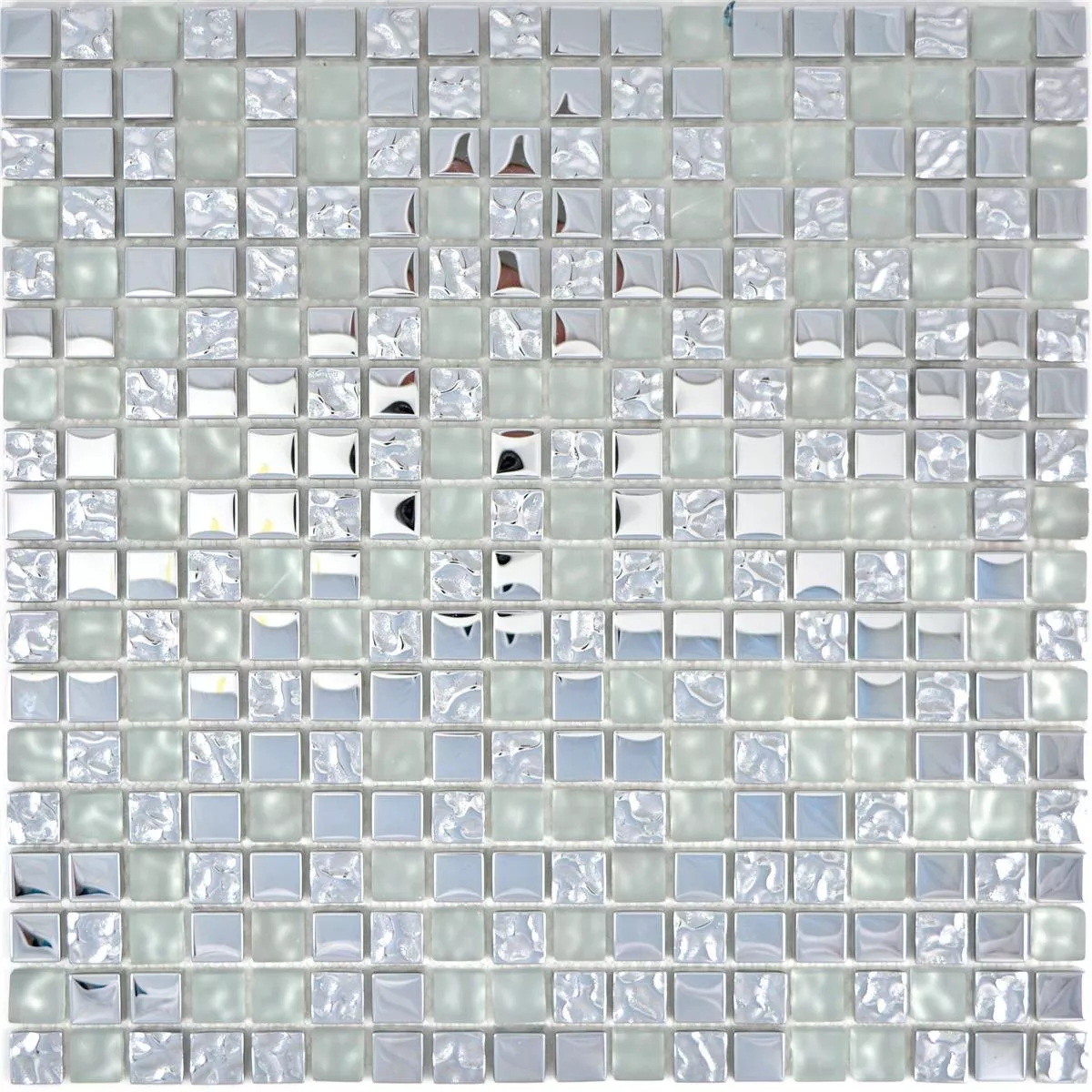 Stakleni Mozaik Pločice Tolstoi Srebrna Bijela