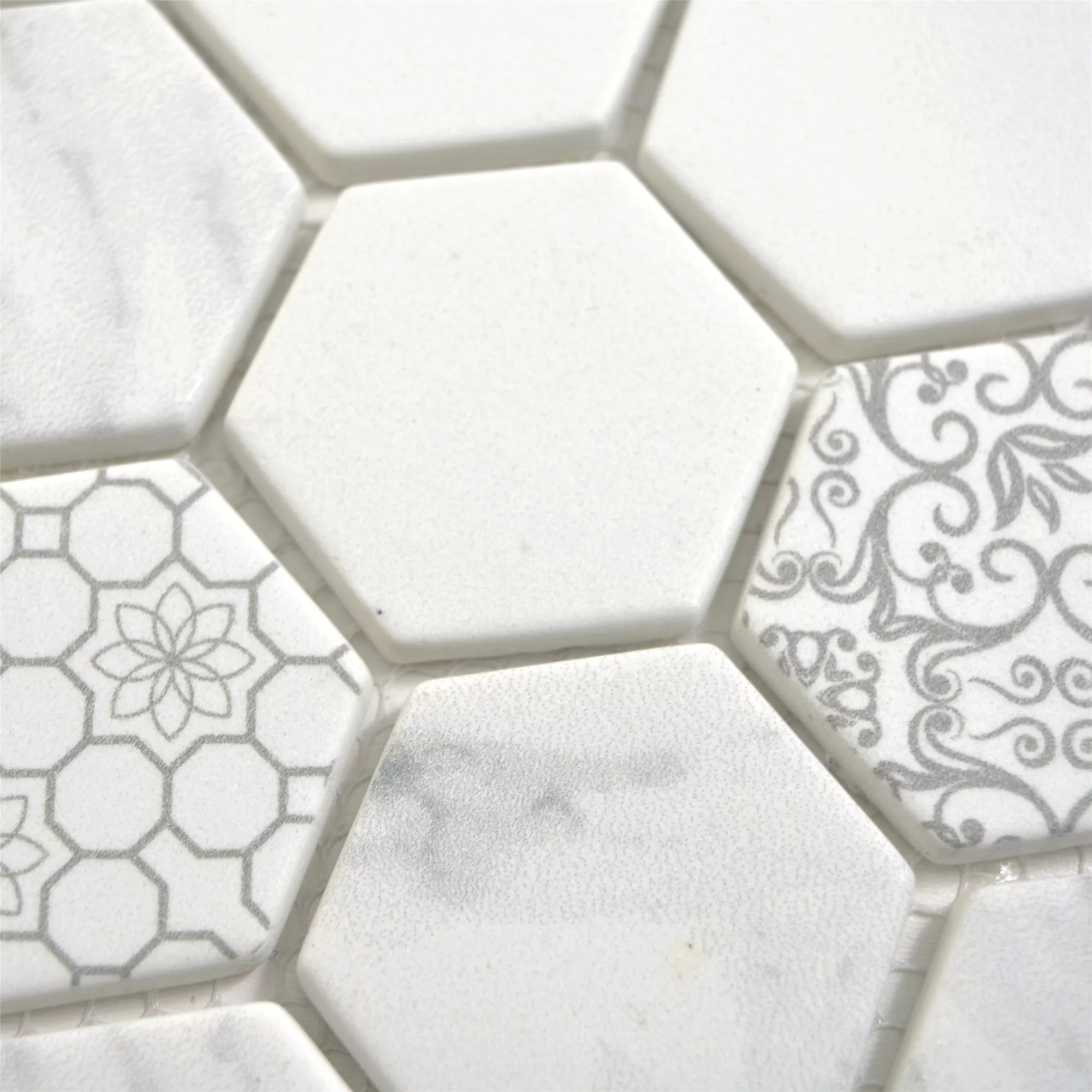 Stakleni Mozaik Pločice Acapella Carrara Šesterokut
