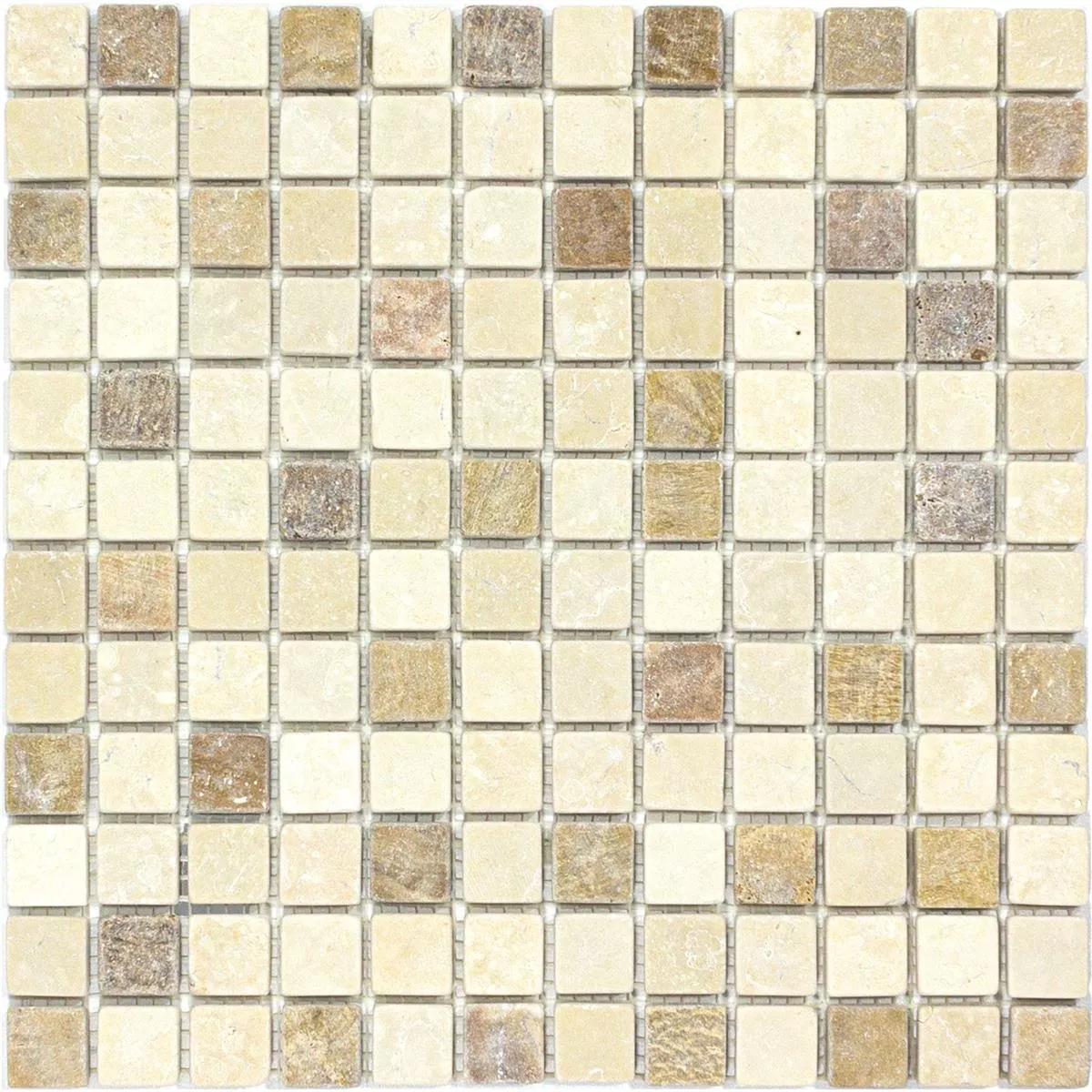 Uzorak Mramor Mozaik Od Prirodnog Kamena Pločice Lorentes Svjetlosmeđa Mix