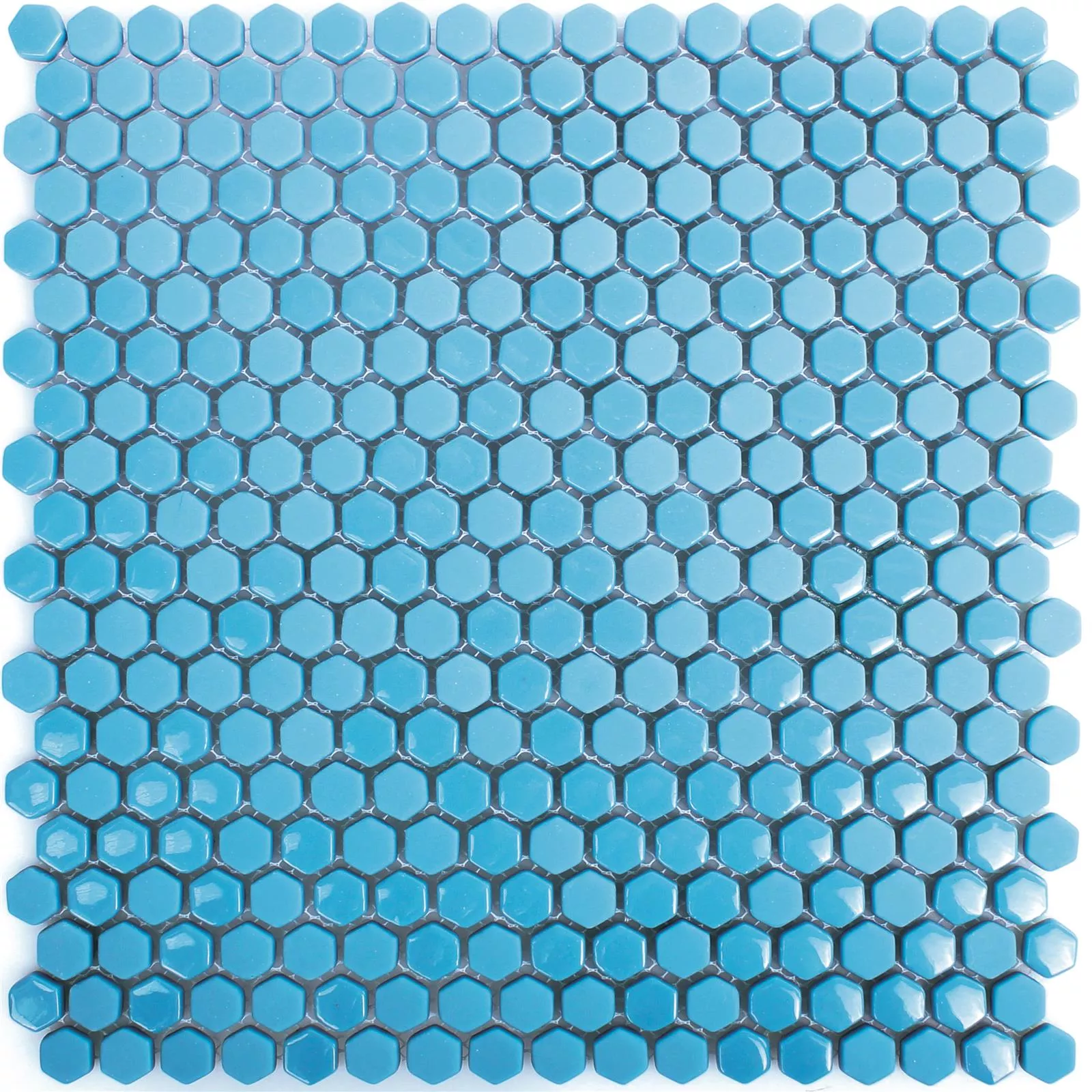 Stakleni Mozaik Pločice Brockway Šesterokut Eco Plava