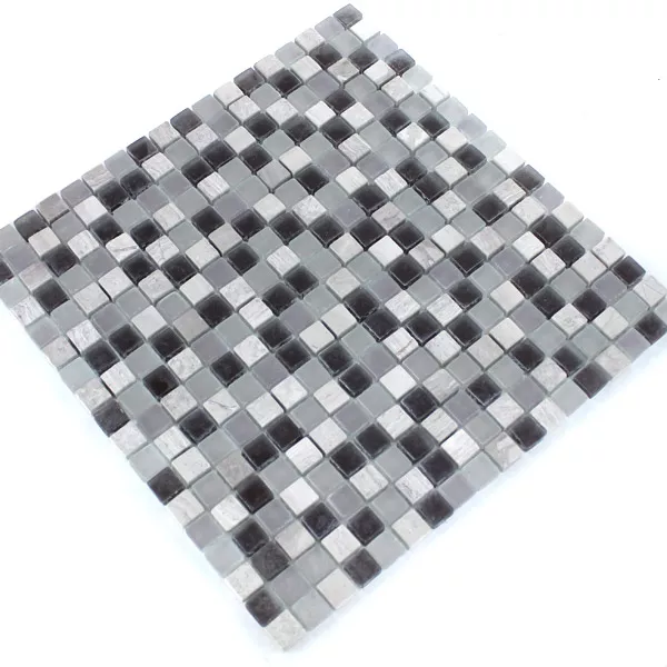 Mozaik Pločice Staklo Mramor 15x15x8mm Lila Mix