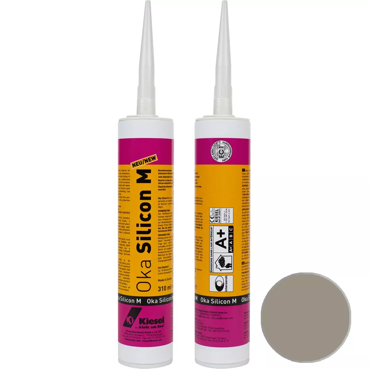 Prirodni kamen silikonski oblutak za fuge OKA SILICON M kameno siva 310 ml Prirodni kamen silikonski oblutak za fuge OKA SILICON M kameno siva 310 ml