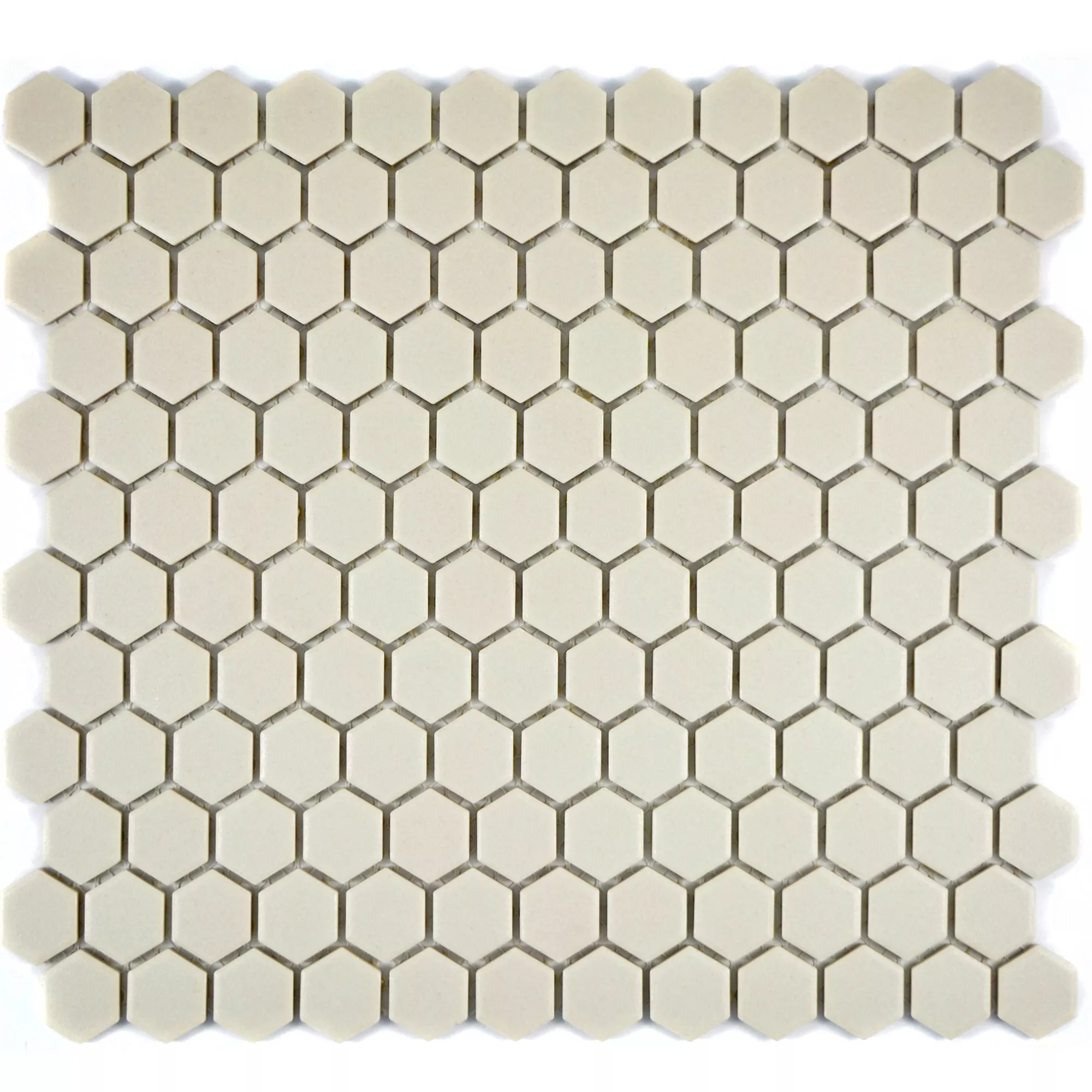 Uzorak Keramika Mozaik Pločice Šesterokut Zeinal Neglaziran Svjetlobež R10B
