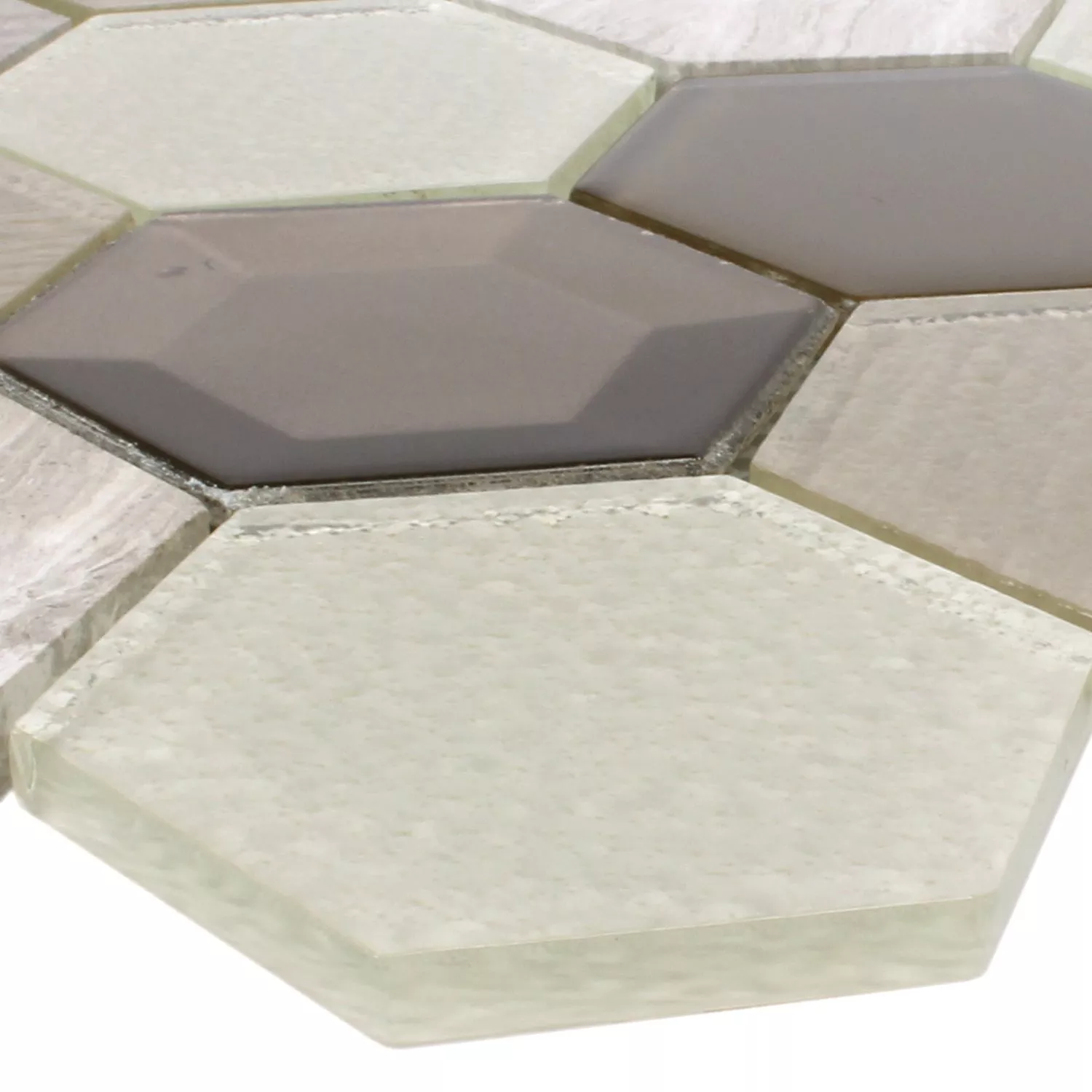 Mozaik Pločice Concrete Staklo Prirodni Kamen 3D Bež