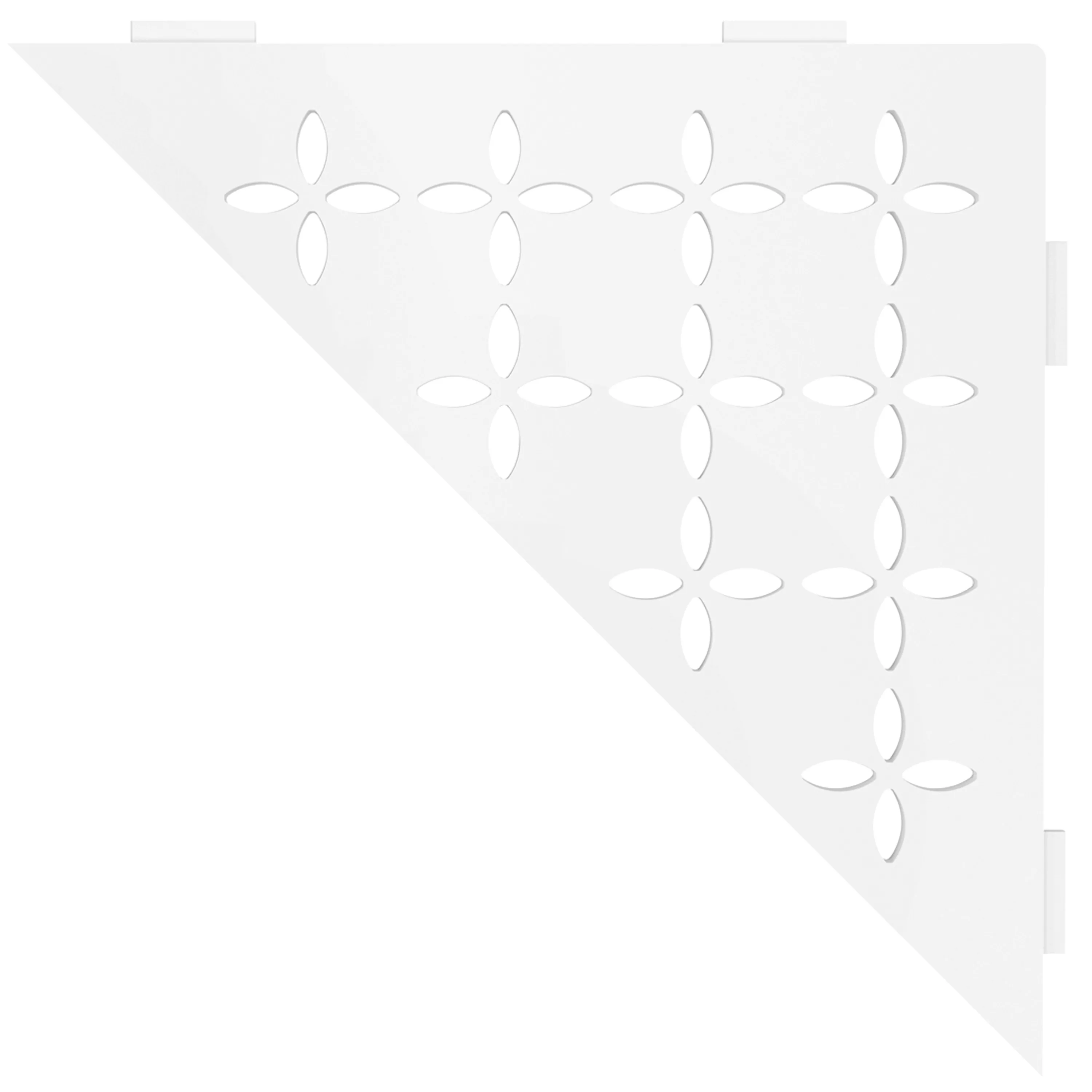 Zidna polica za tuš kabinu Schlüter triangle 21x21cm cvjetno bijela