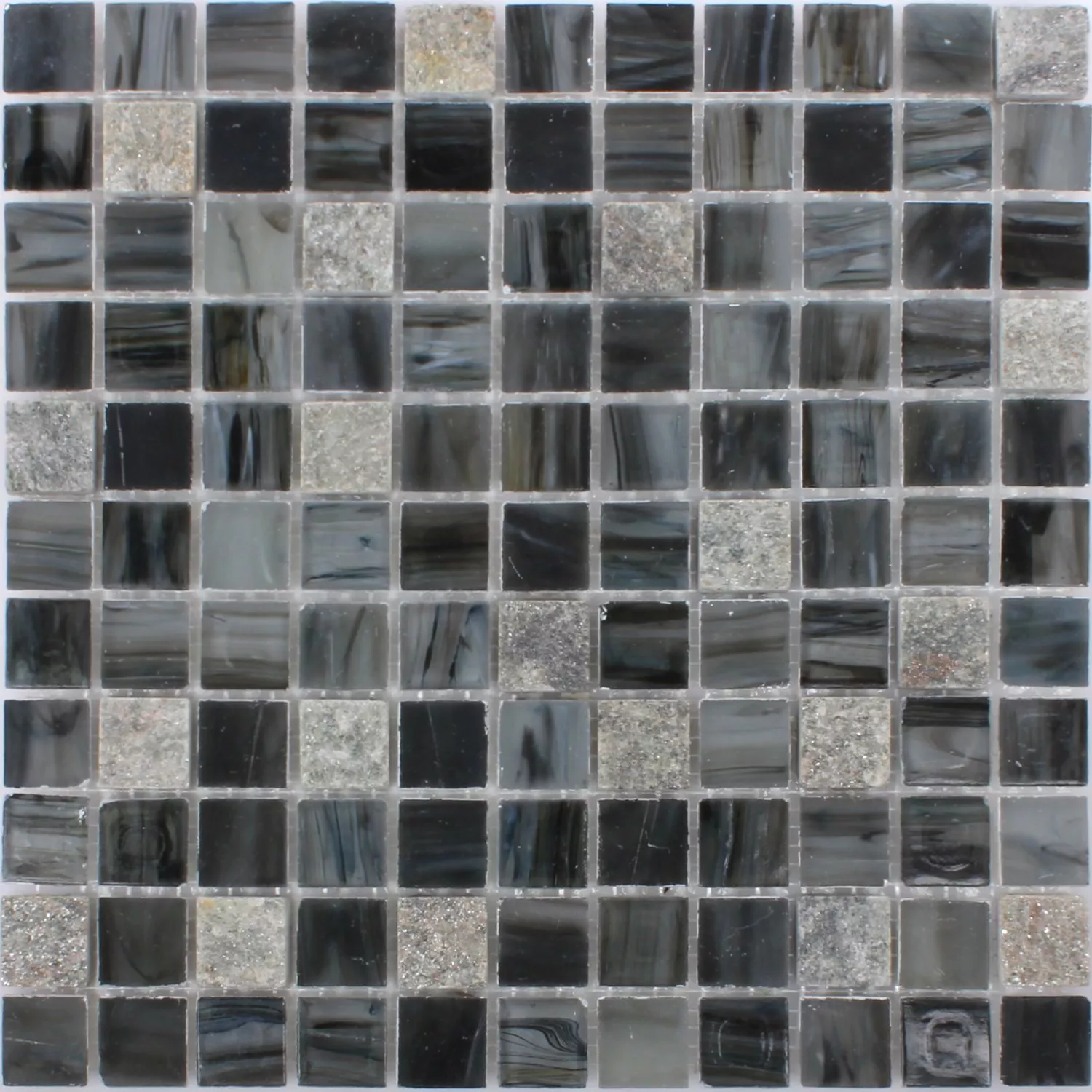 Mozaik Staklo Prirodni Kamen Daily Rush Crna Siva