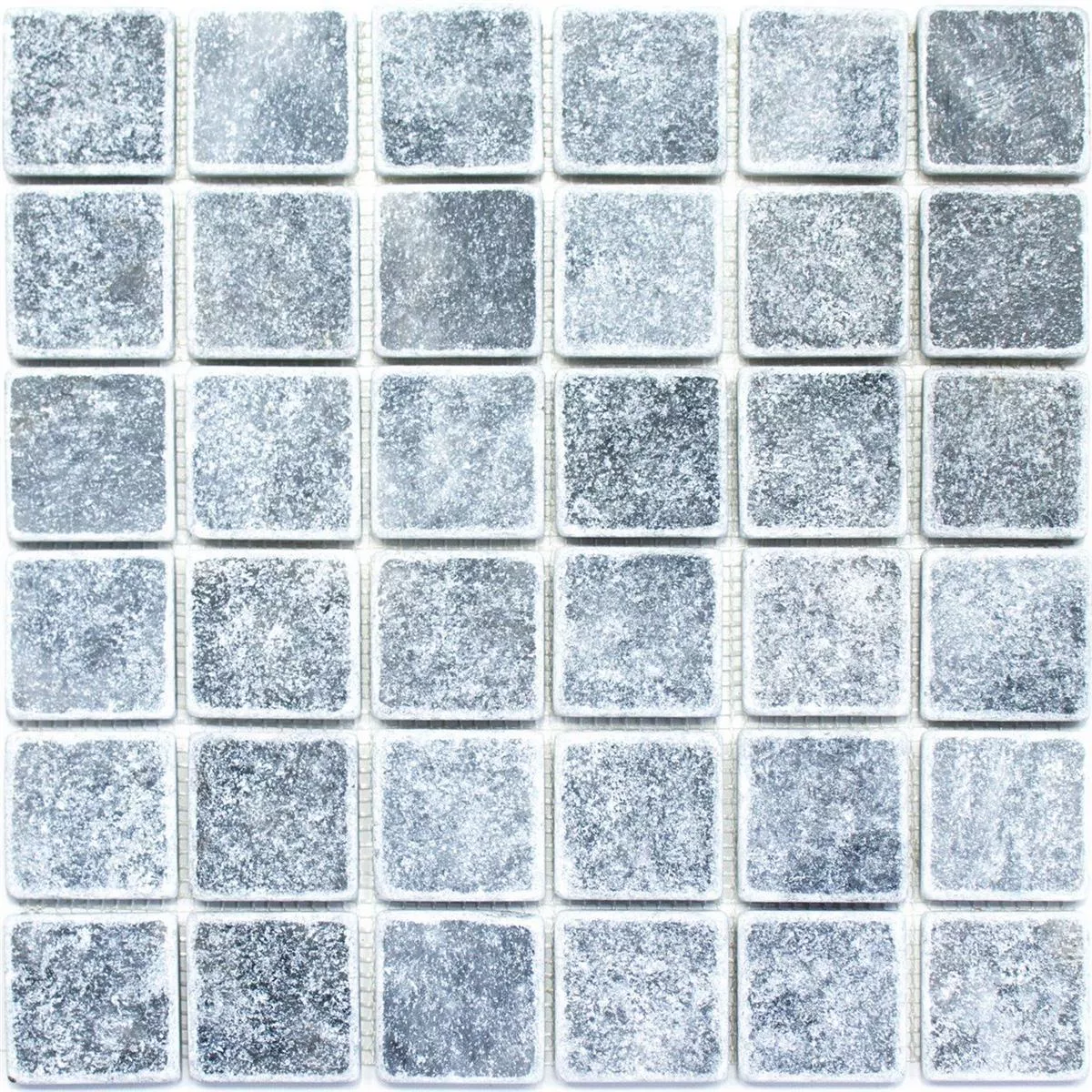 Mramor Mozaik Pločice Bardiglio Crna Siva 48