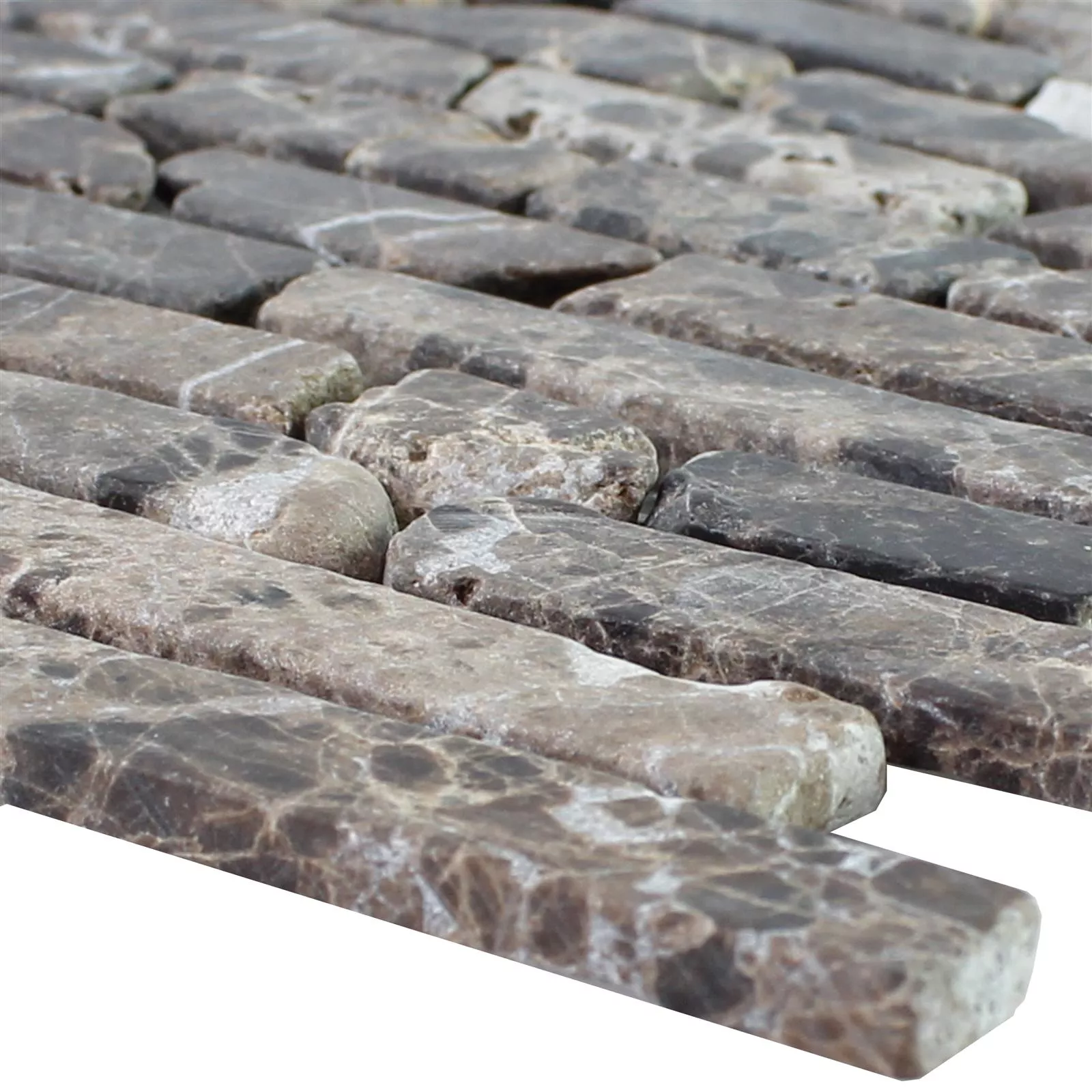 Mramor Prirodni Kamen Mozaik Pločice Rocky Smeđa