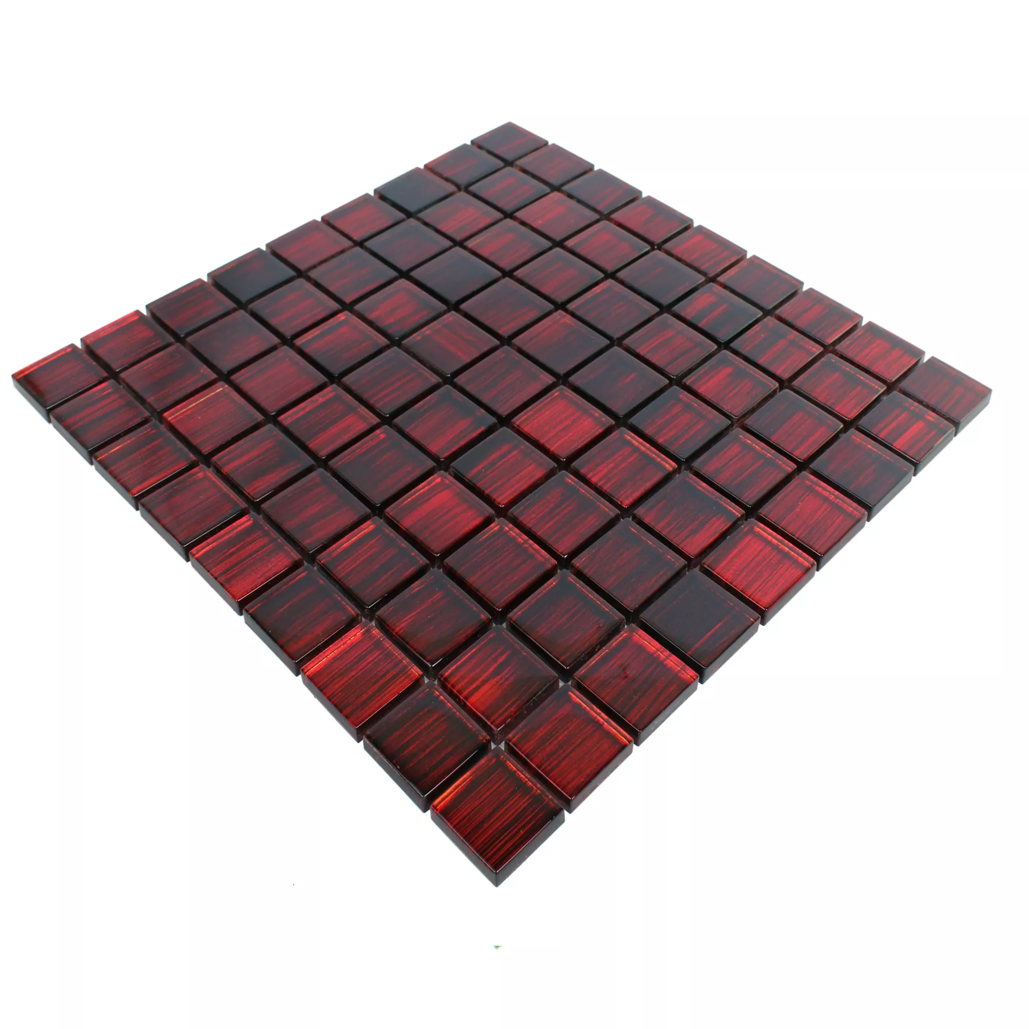 Uzorak Stakleni Mozaik Pločice Tradition Tamnocrvena