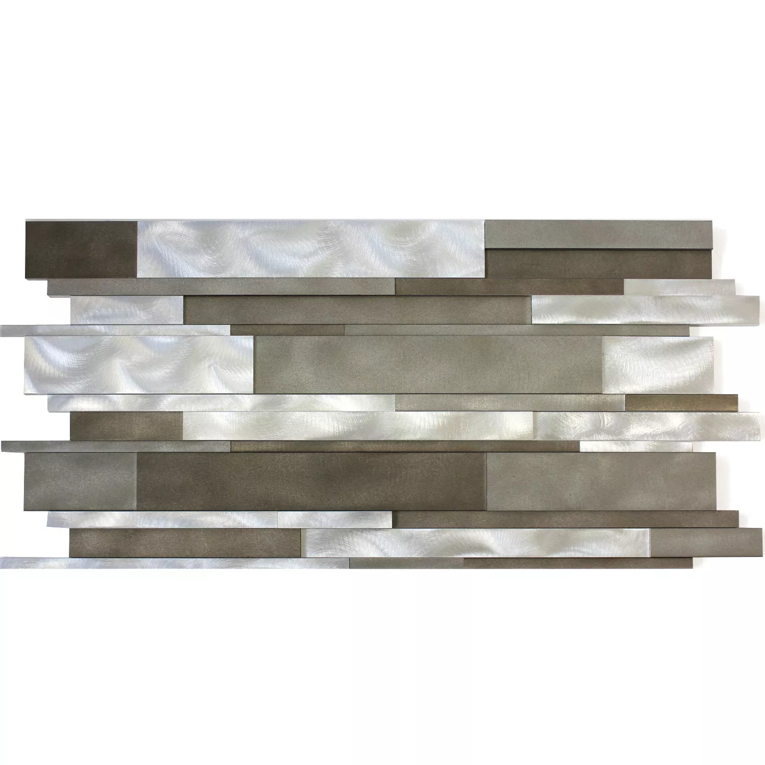 Mozaik Pločice Aluminij Metal Talara Blato, Talog Mix 300x600mm