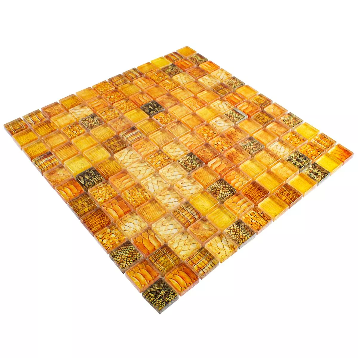 Stakleni Mozaik Pločice Python Narančasta 23