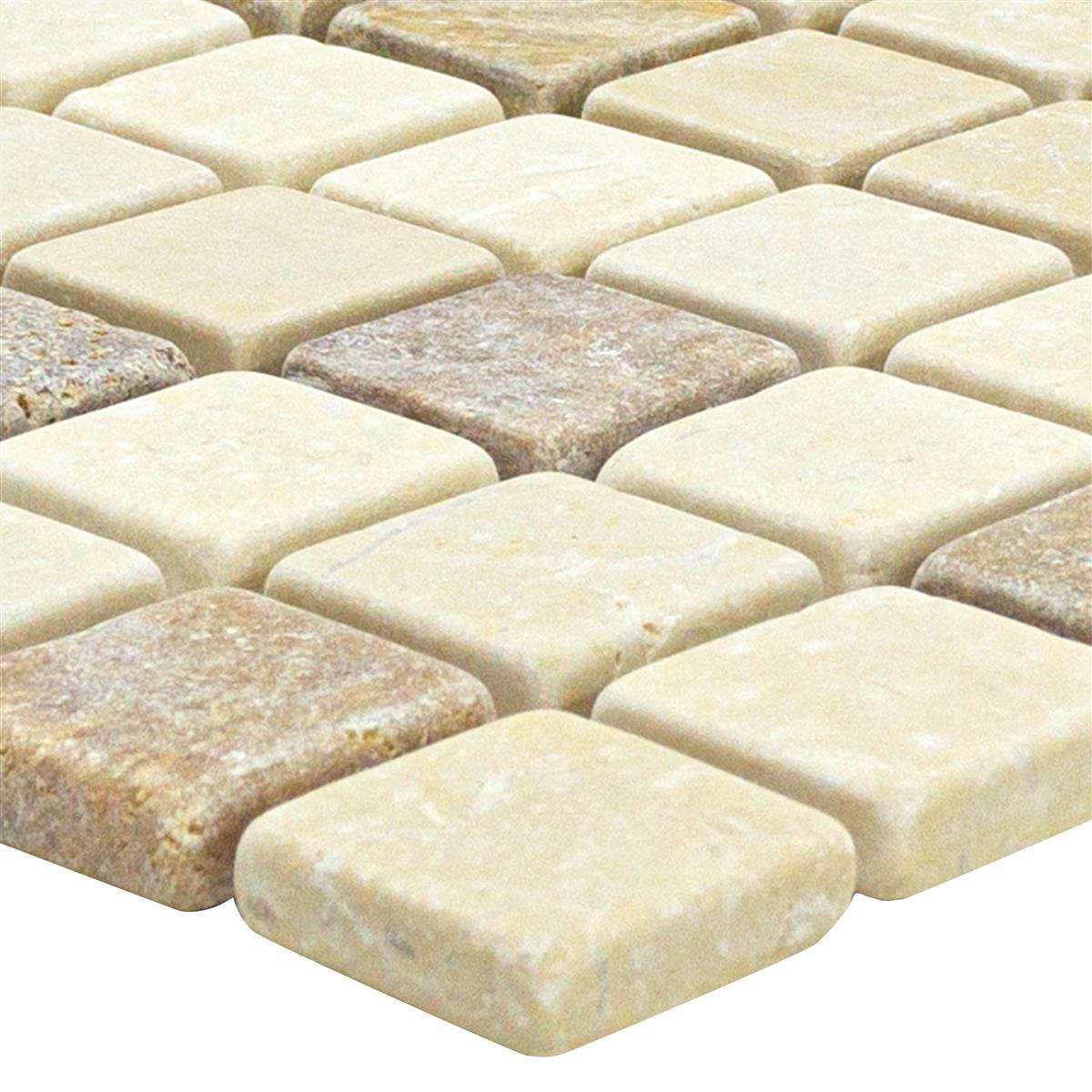 Mramor Mozaik Od Prirodnog Kamena Pločice Lorentes Svjetlosmeđa Mix