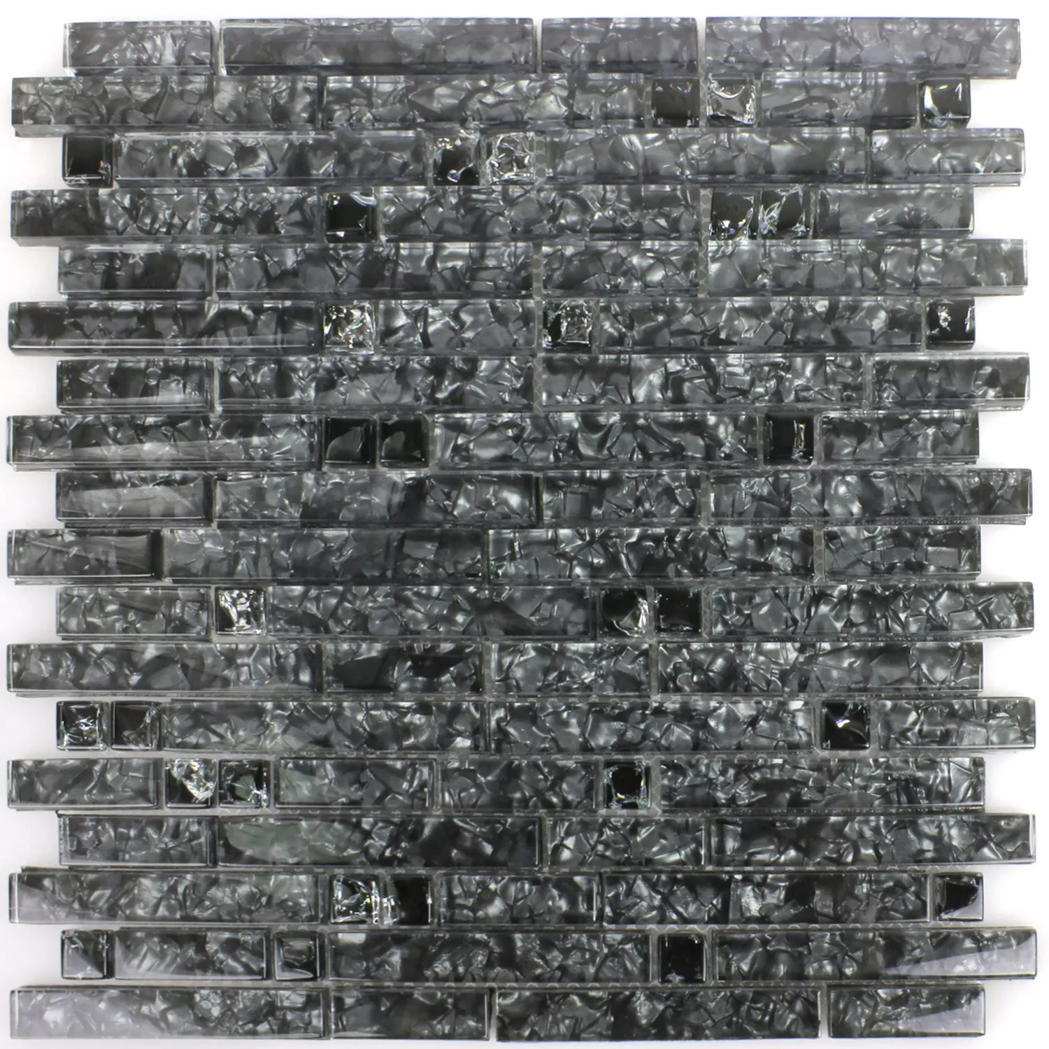 Uzorak Stakleni Mozaik Pločice Villach Crna Uni