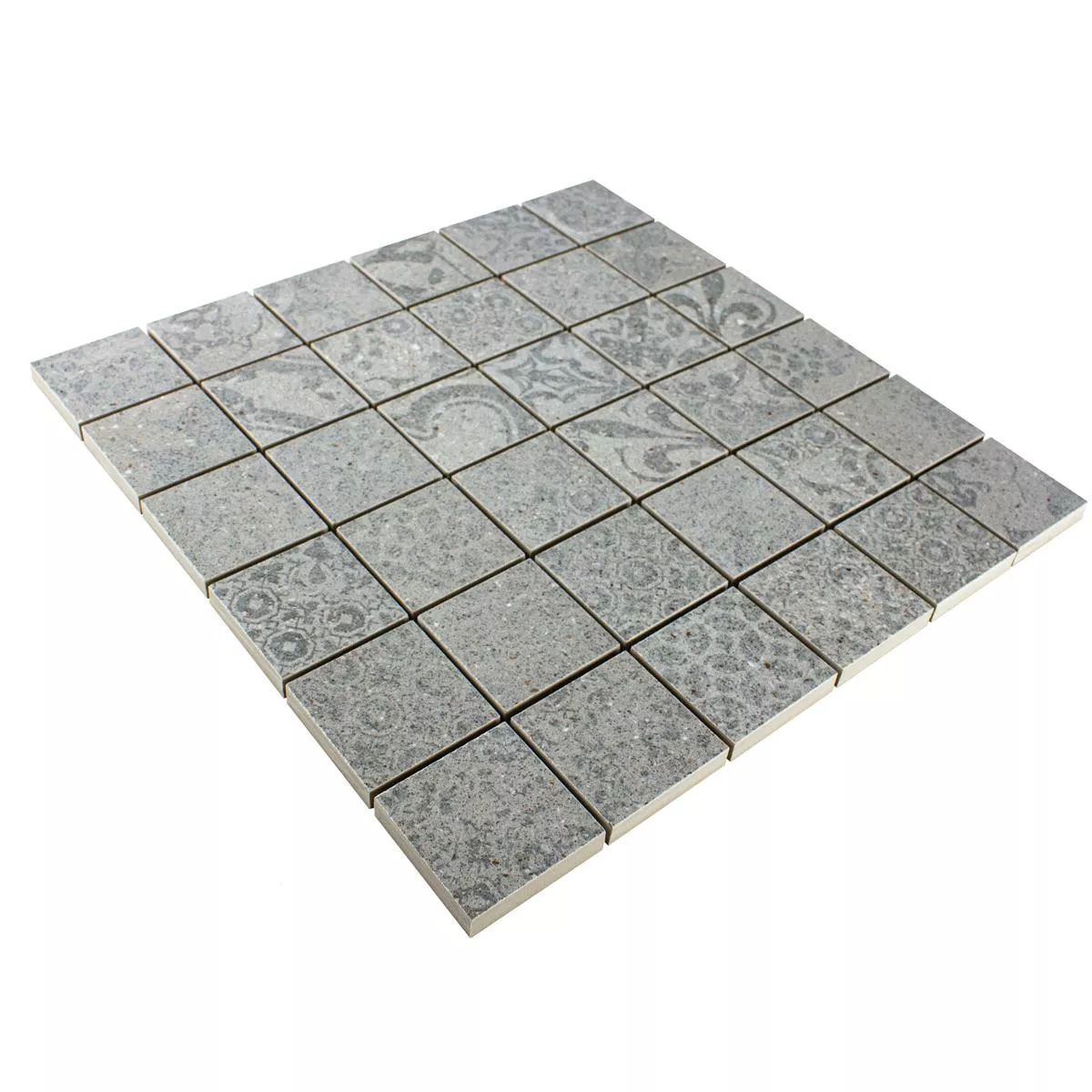 Keramički Mozaik Pločice Jeylo Retro Izgled Siva Q48