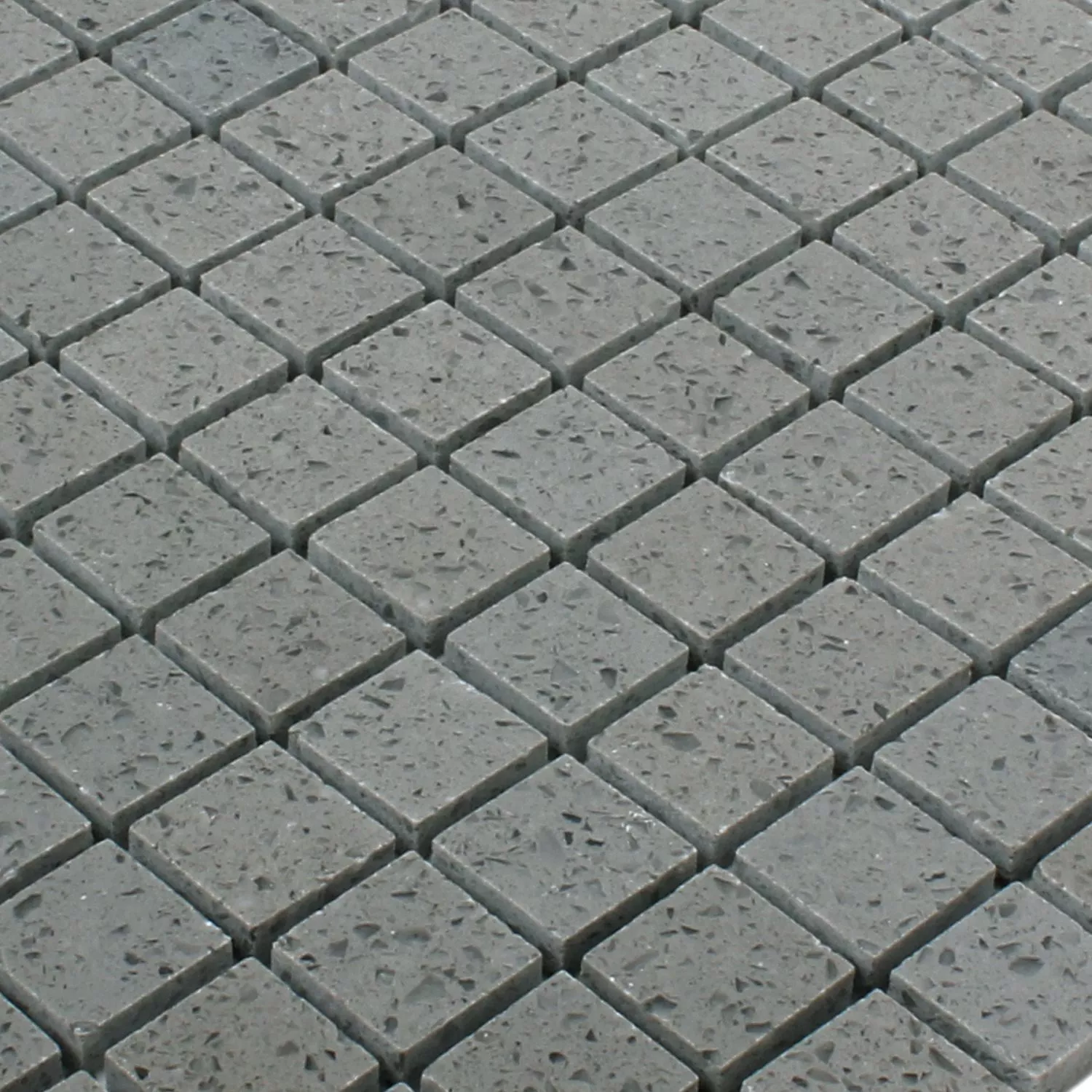 Uzorak Mozaik Pločice Kvarc Umjetni Kamen Siva 