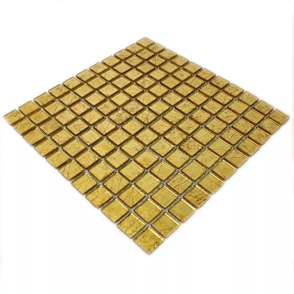 Stakleni Mozaik Pločice Kristal Zlatna Struktura