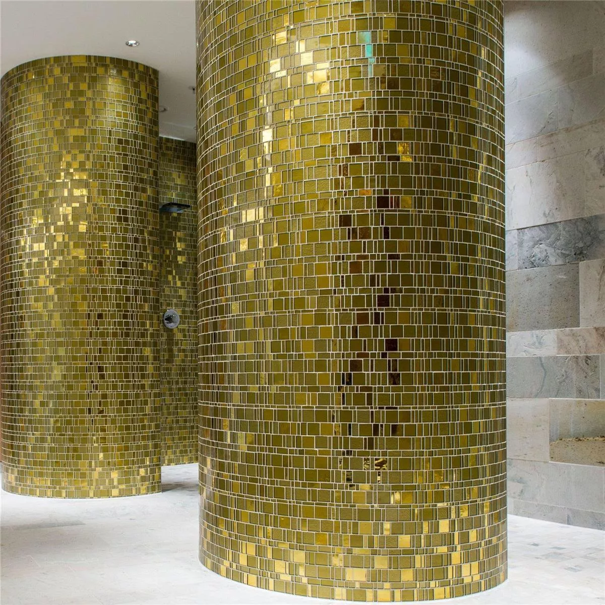 Staklene Pločice Trend Recikliranje Mozaik Liberty Topaz Zlatna