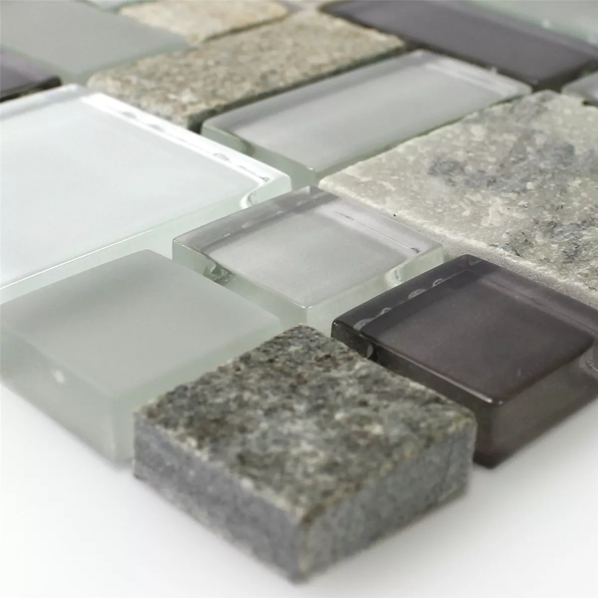 Uzorak Stakleni Mozaik Prirodni Kamen Siva Smeđa