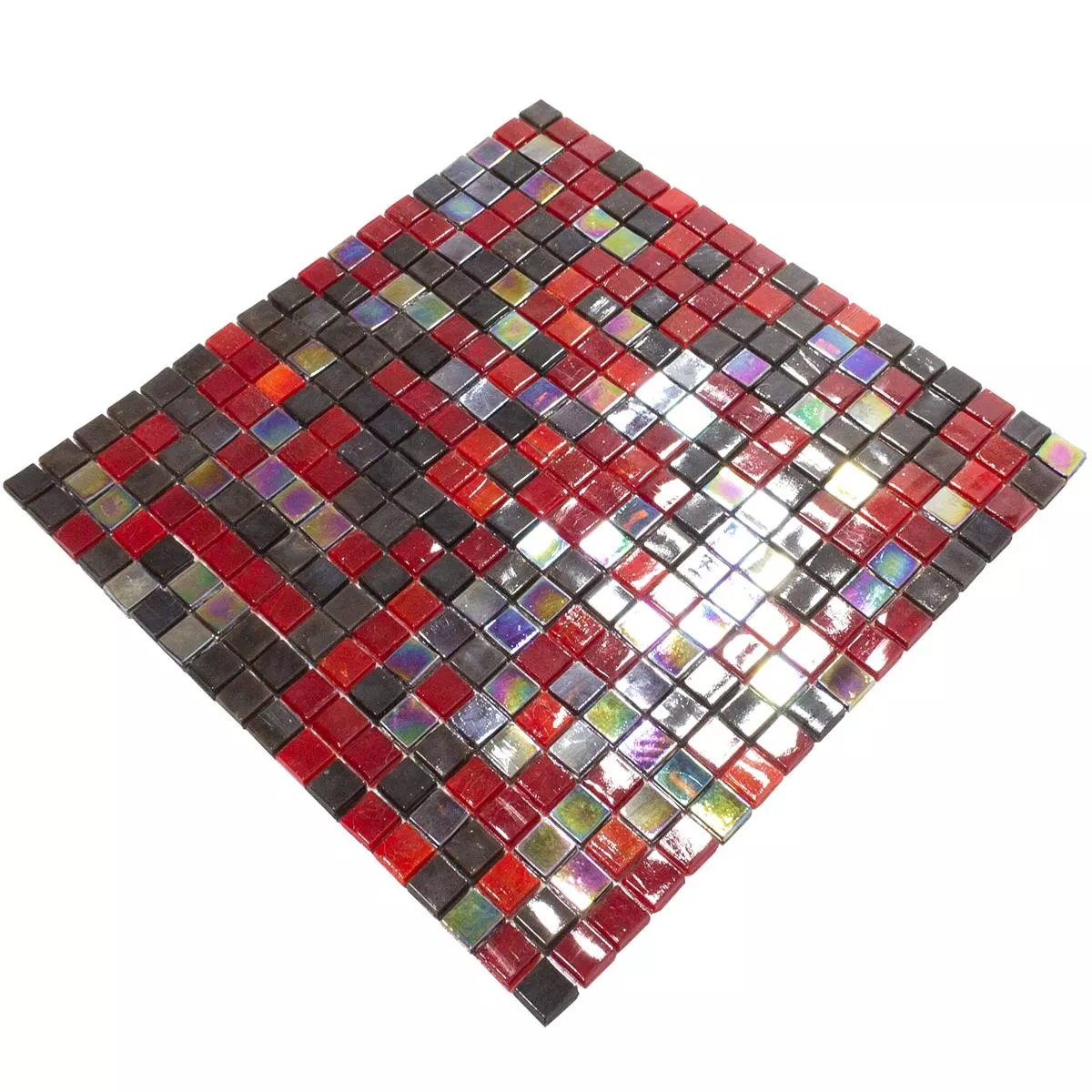 Stakleni Mozaik Pločice Salsa Crvena Crna