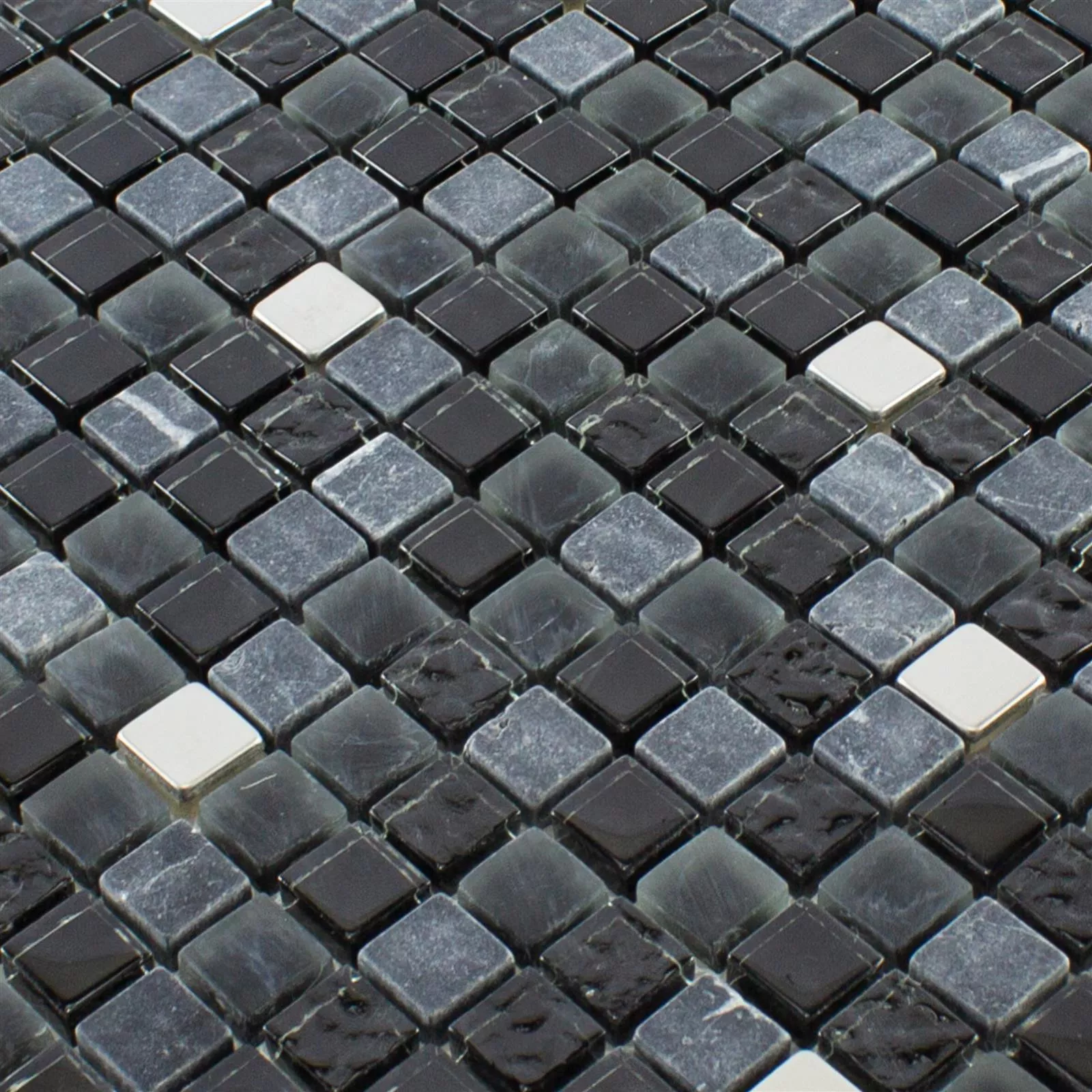 Staklo Prirodni Kamen Čelik Mozaik Kosovo Crna Srebrna