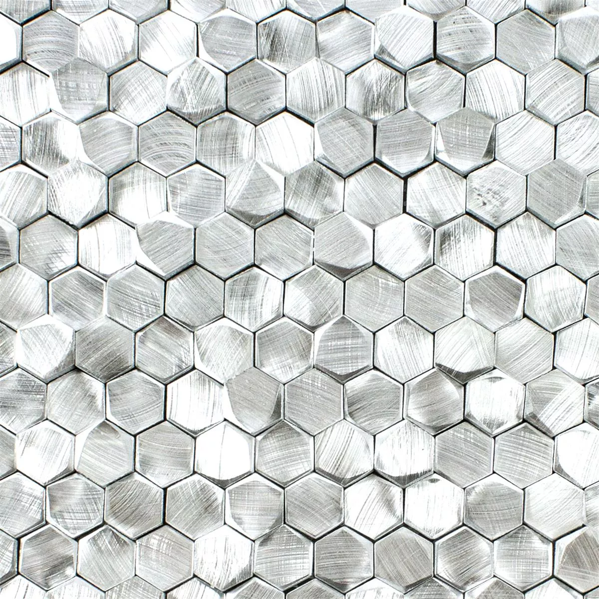 Uzorak Aluminij Metal Mozaik Pločice McAllen Srebrna