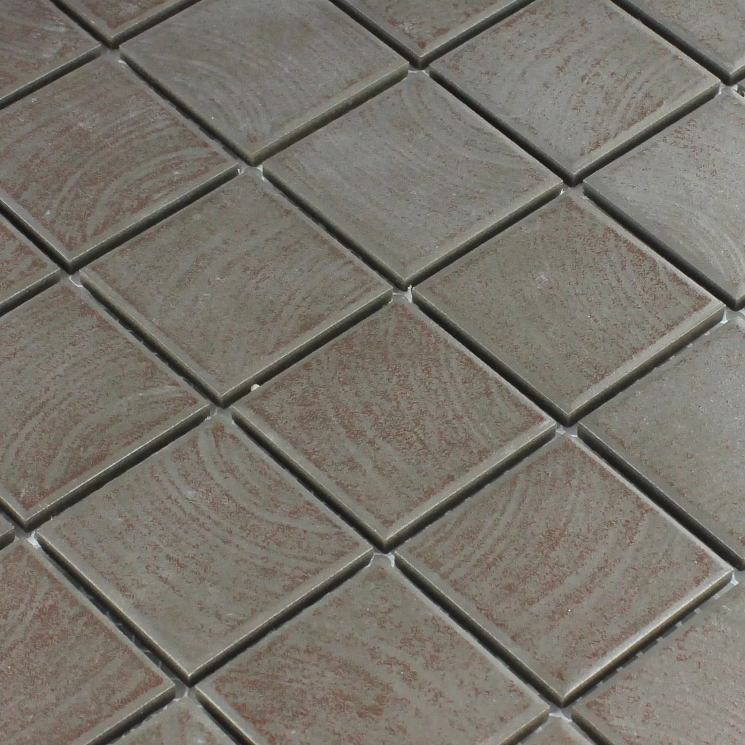 Uzorak Mozaik Pločice Keramika Protuklizan Smeđa Strukturiran