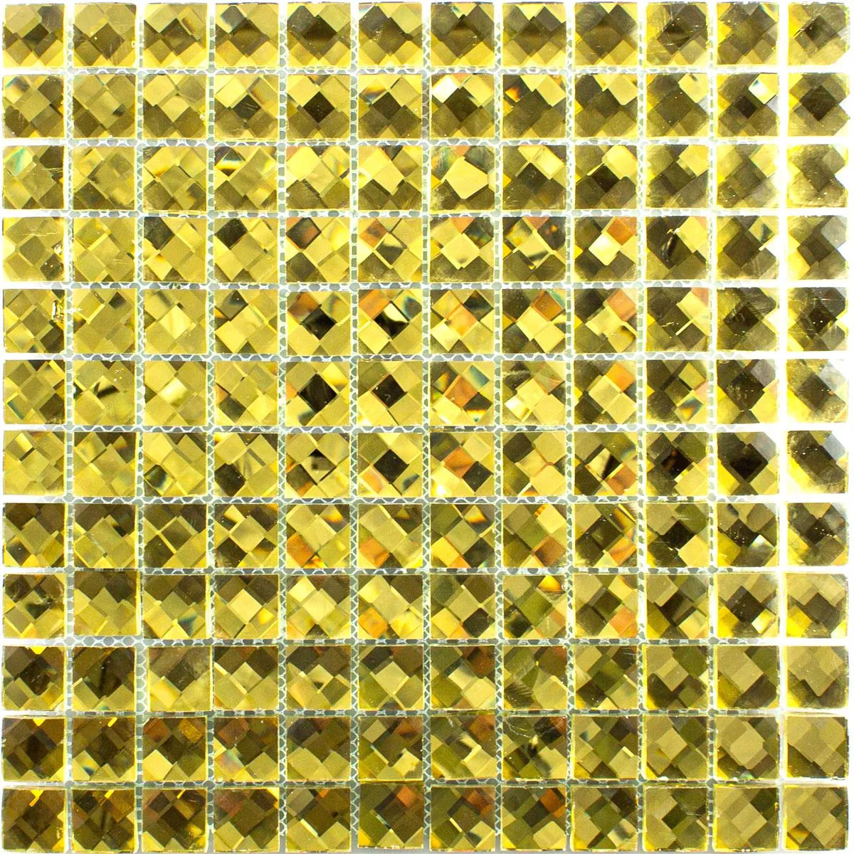 Staklo Mozaik Pločice Victoria Zlatna Kvadrat 23
