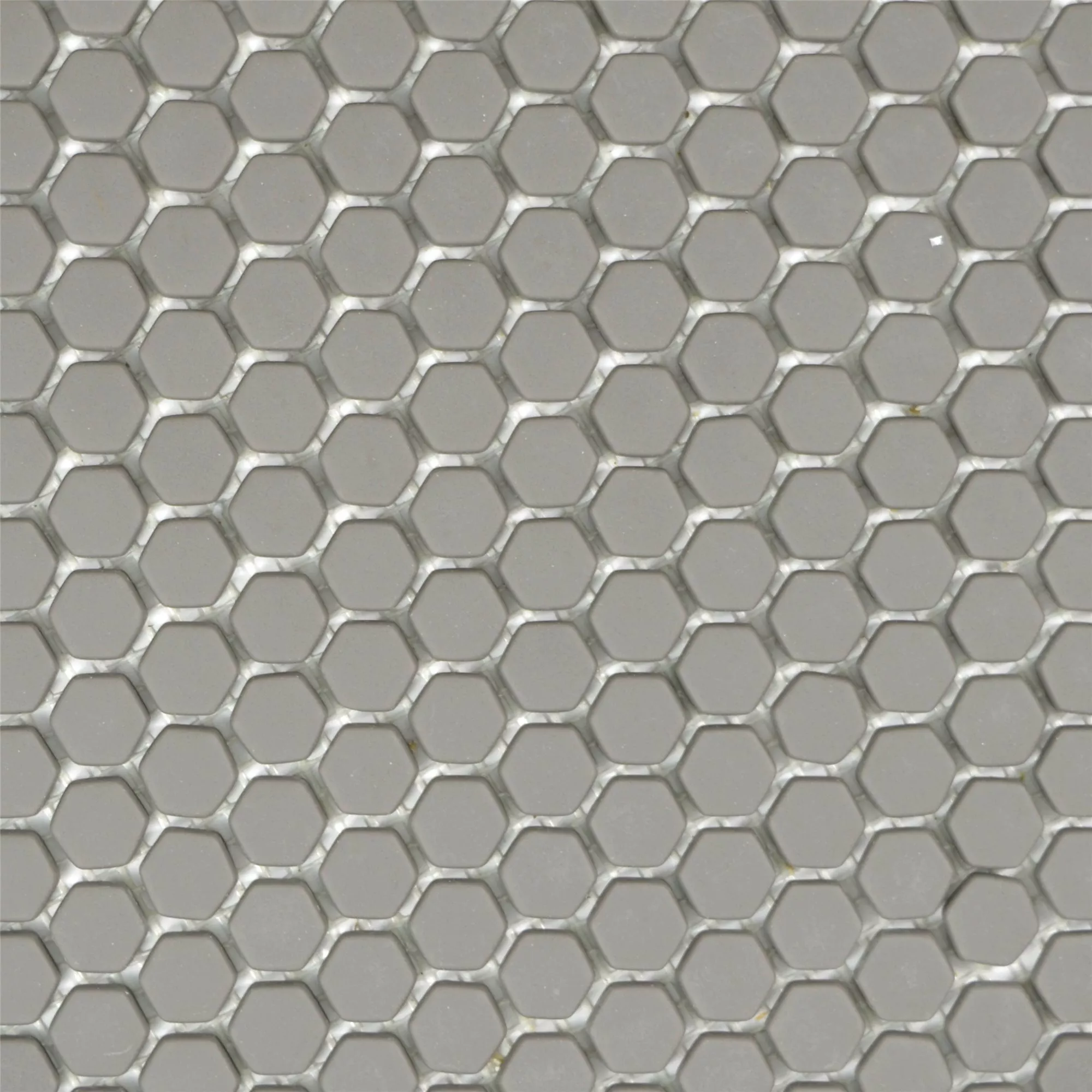 Stakleni Mozaik Pločice Kassandra Šesterokut Siva Smeđa Mat