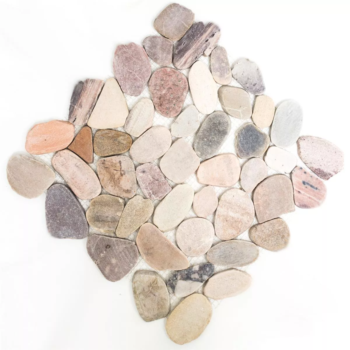 Uzorak Riječni Oblutak Mozaik Prirodni Kamen Izrezan Kos