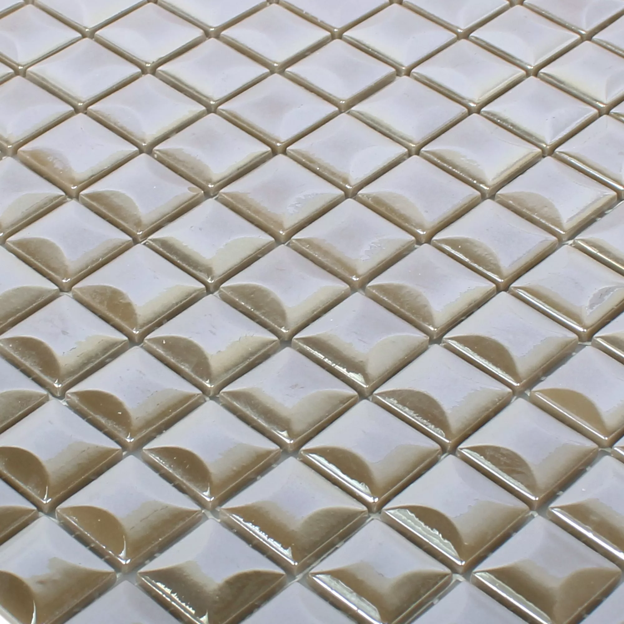 Stakleni Mozaik Pločice Monrovia Coffee 3D Metallic