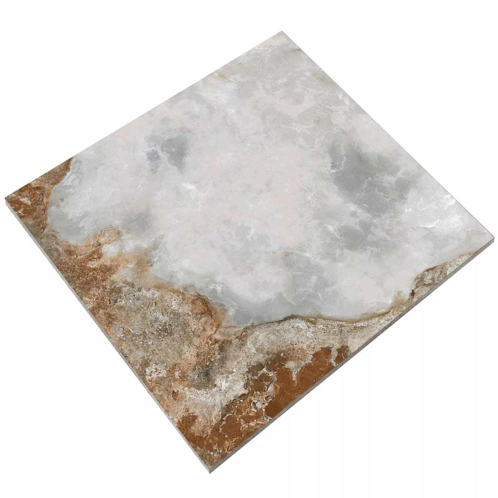 Podna Pločica Naftalin Poliran Smeđa Bijela 120x120cm