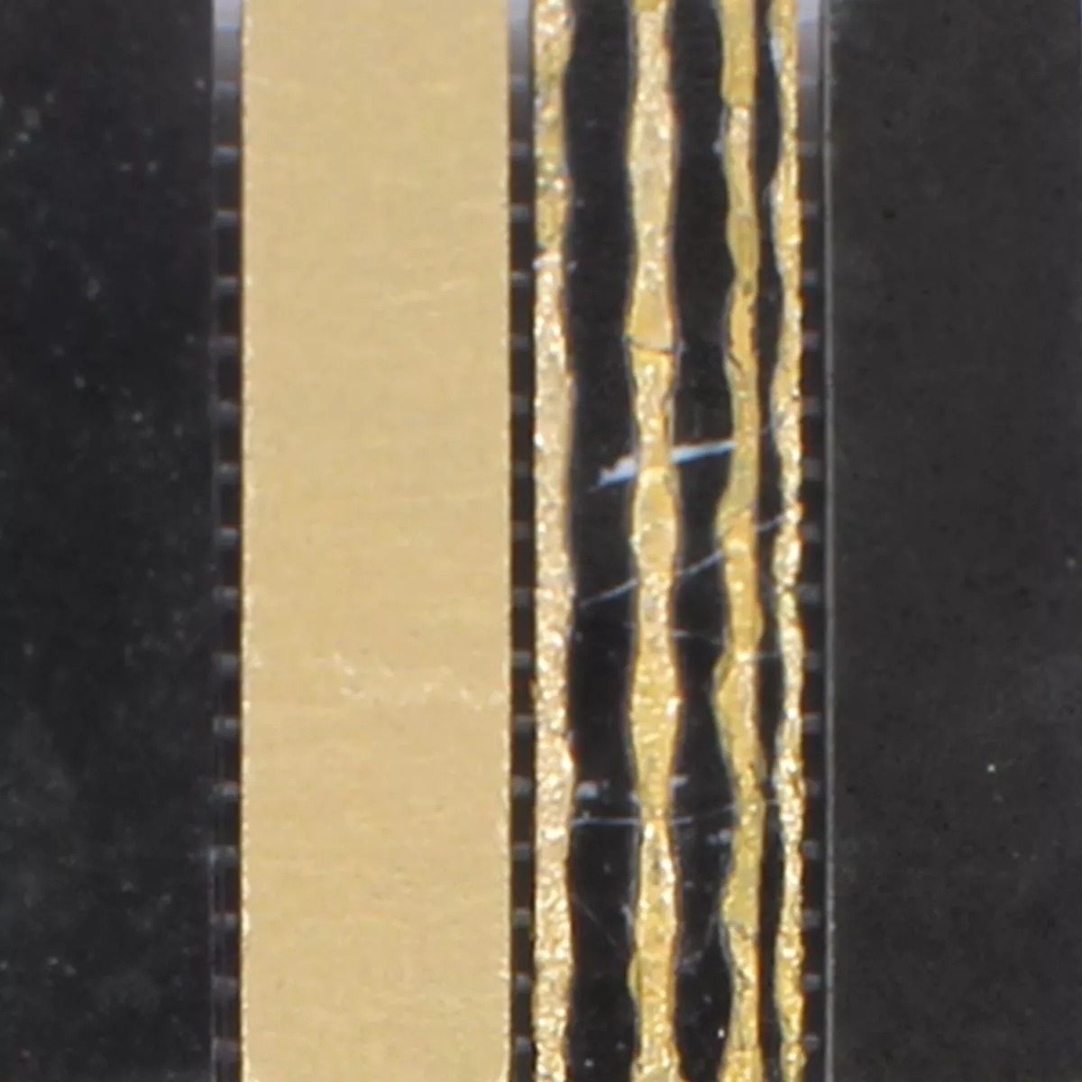 Uzorak Mozaik Pločice Prirodni Kamen Carving Zlatna Crna