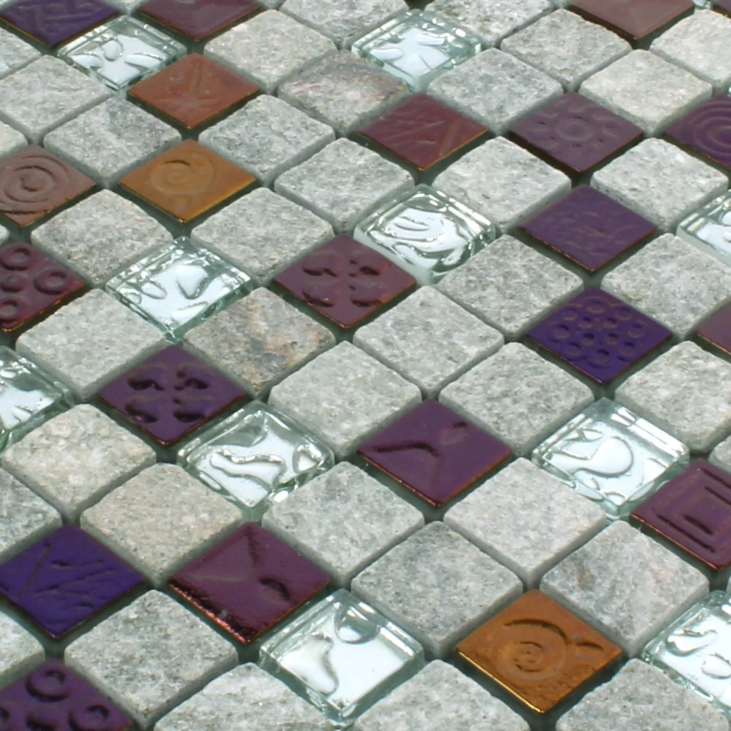 Mozaik Pločice Sheldrake Siva Srebrna