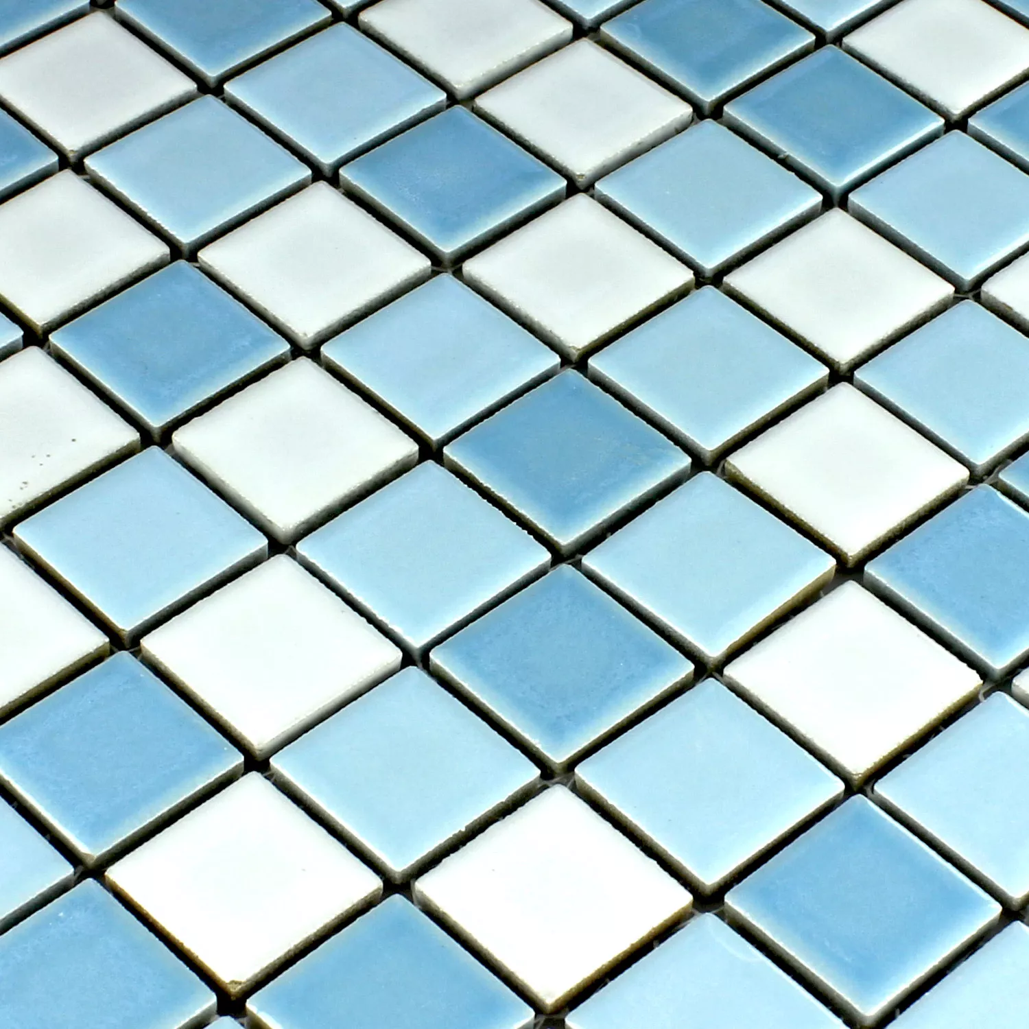Mozaik Pločice Keramika Bodaway Plava Bijela 25x25x5mm