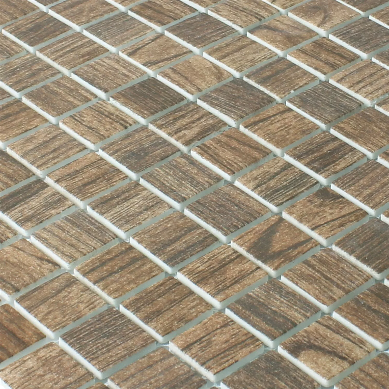 Uzorak Mozaik Pločice Keramika Staklo Valetta Struktura Drveta Smeđa