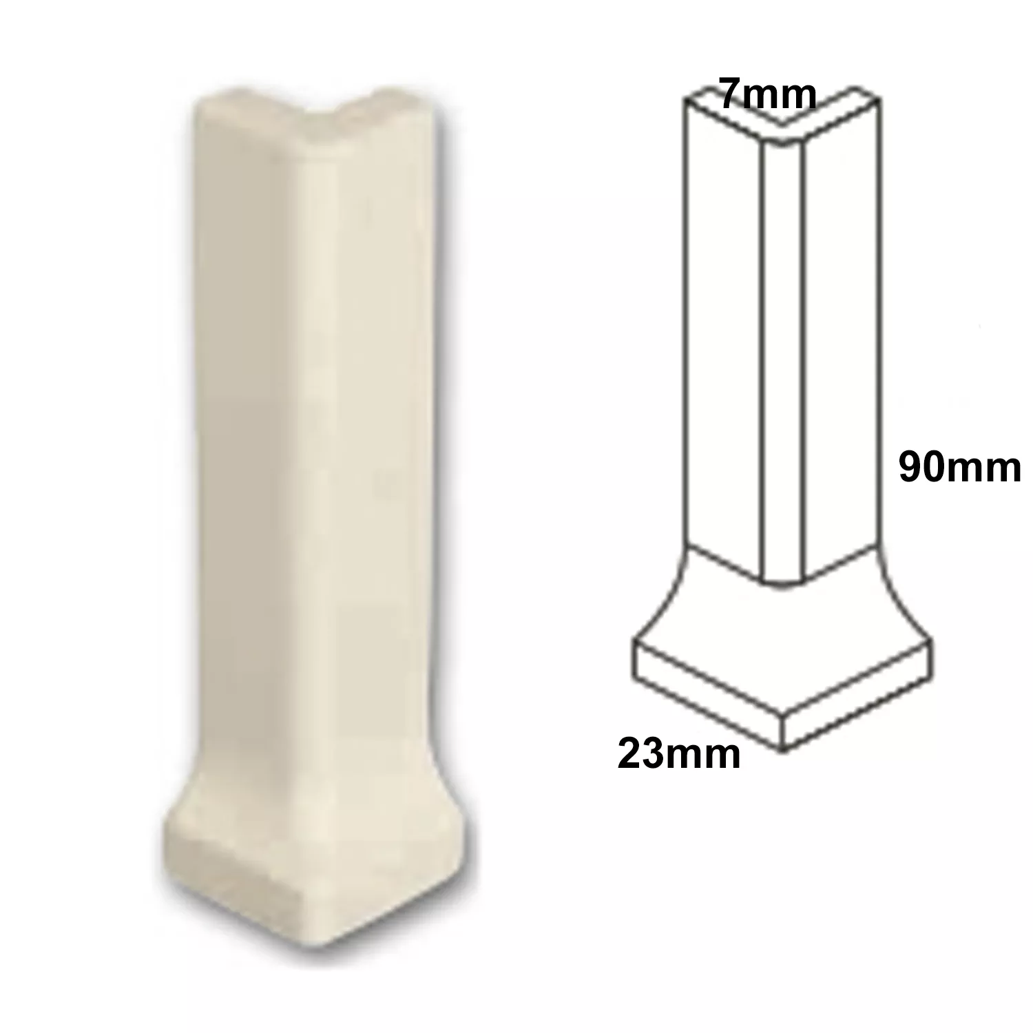 Vanjski Kut Courage Antracit Mat 2,3x9cm Vanjski Kut Courage Antracit Mat 2,3x9cm